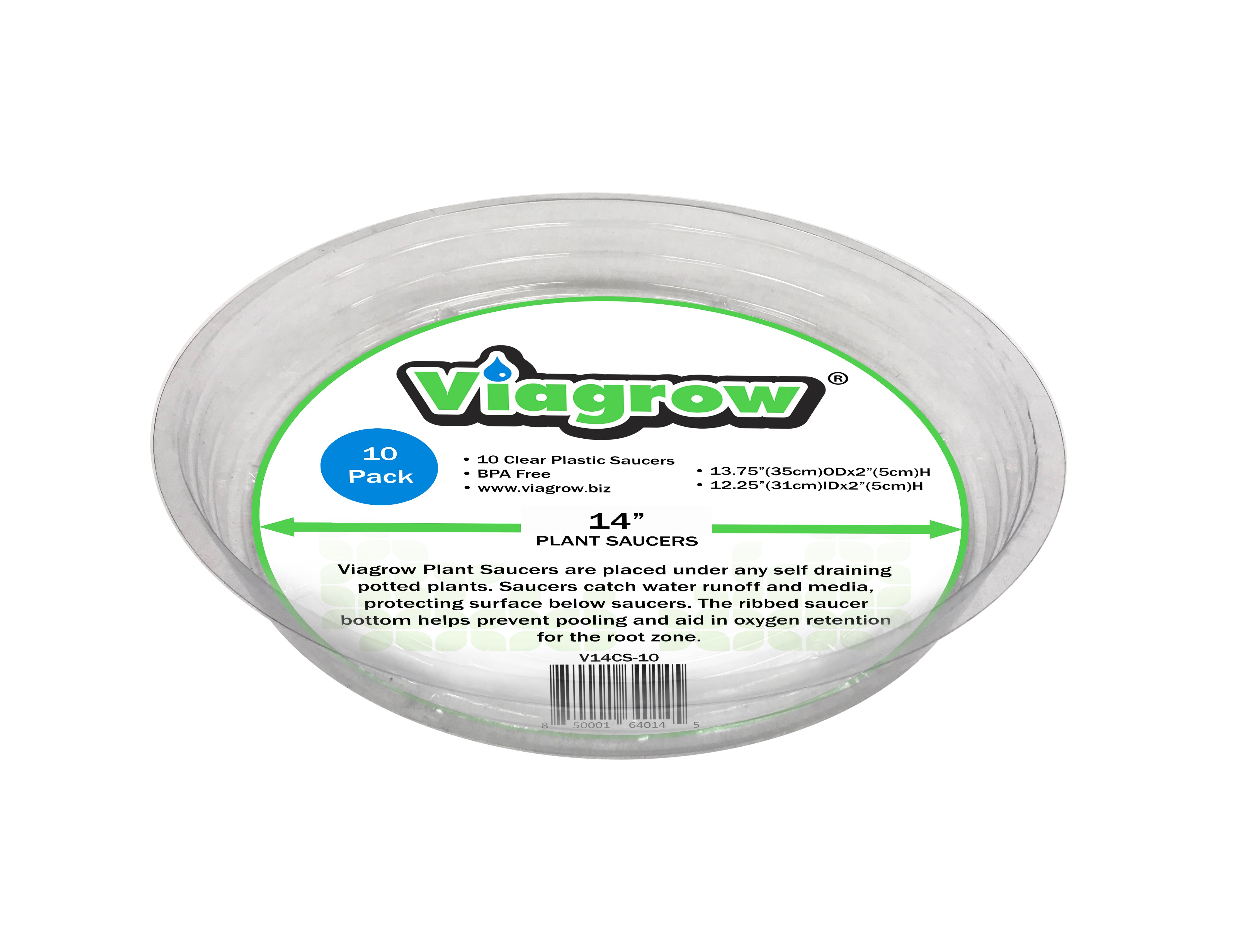 Viagrow Clear Plastic Saucer (Pack)