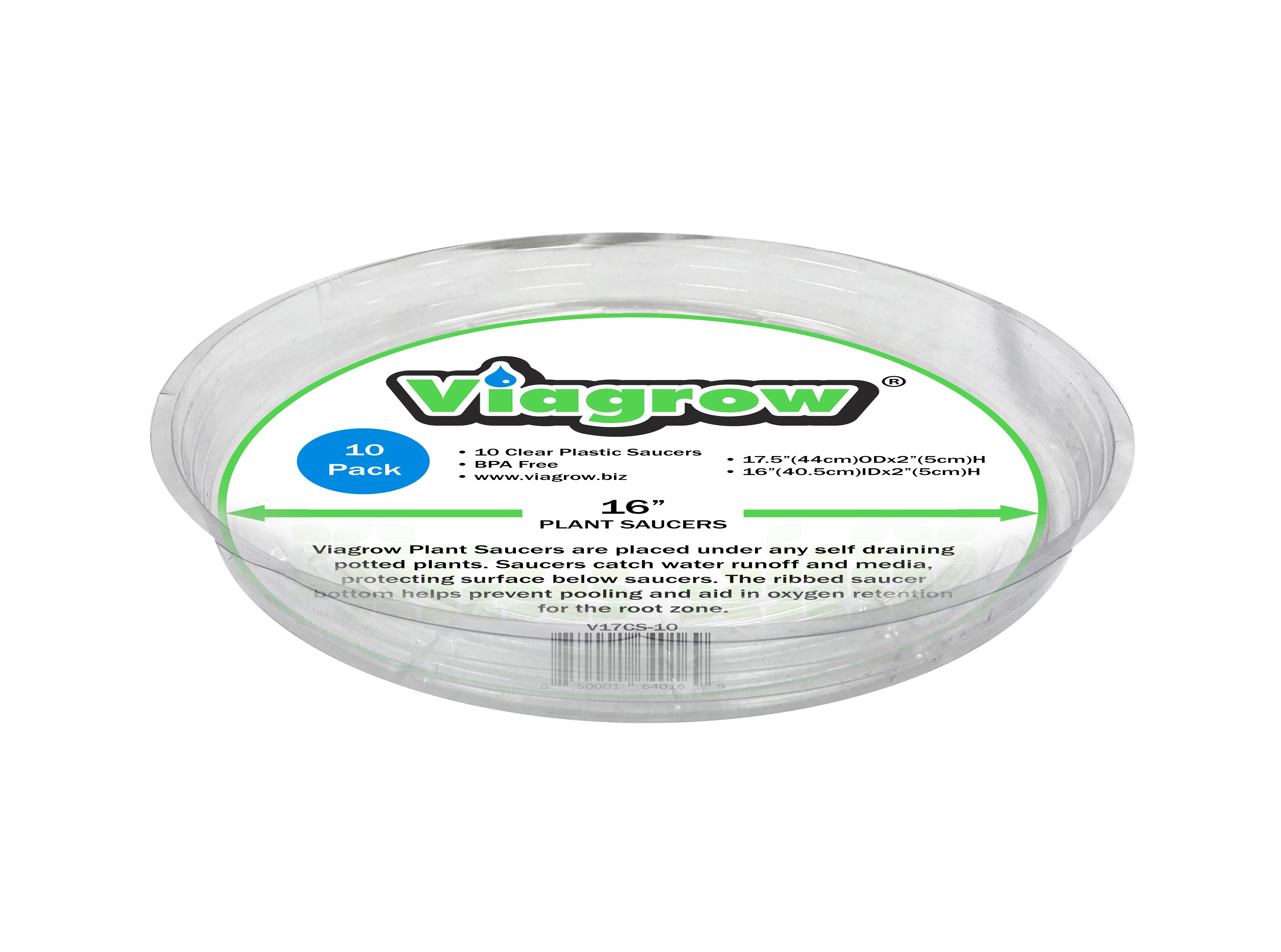 Viagrow Clear Plastic Saucer (Pack)