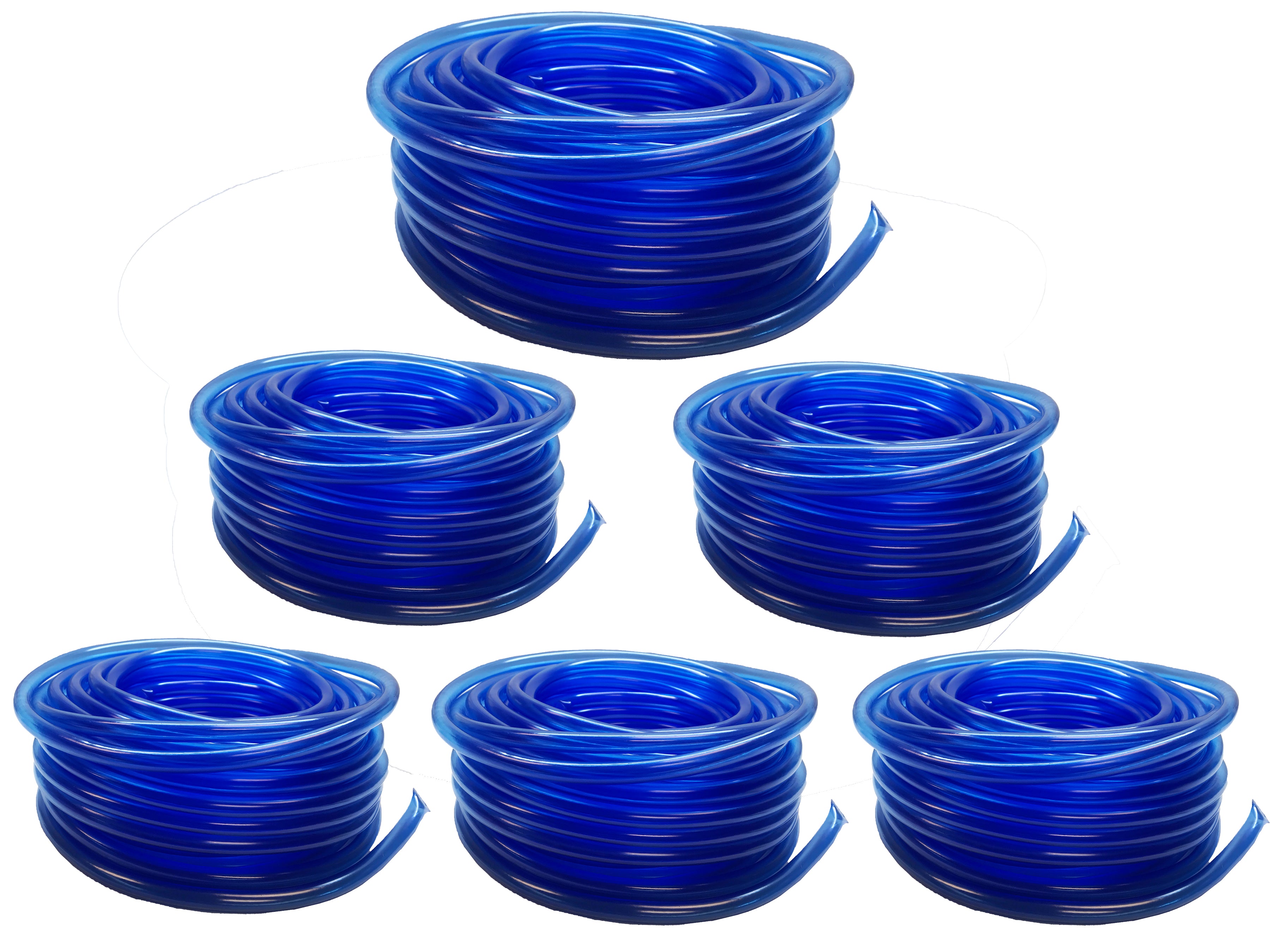 Viagrow Vinyl Multipurpose Irrigation Tubing (100ft, 1/2 ID-5/8 OD), Blue (Case of 6)