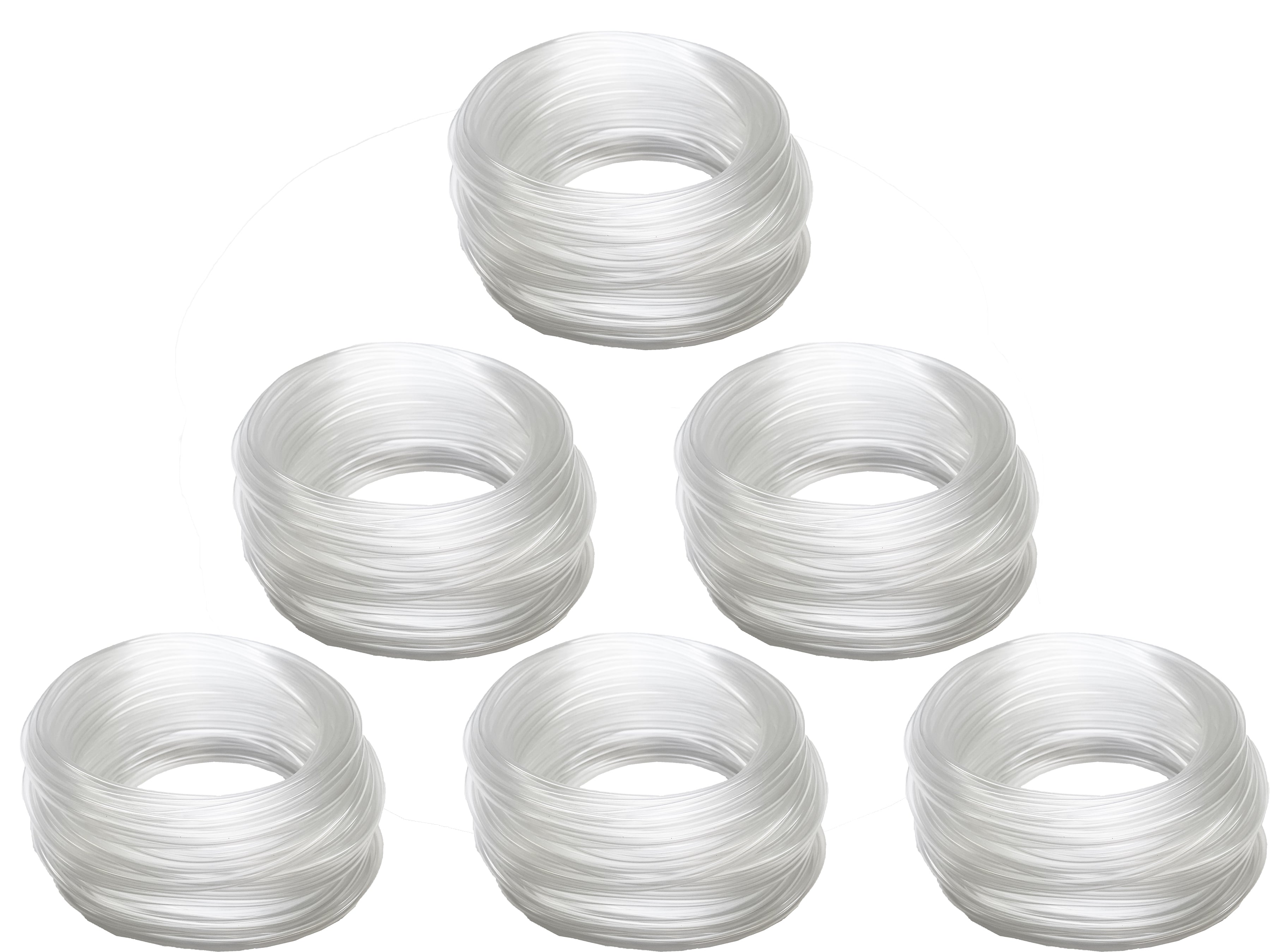 Viagrow Vinyl Irrigation Tubing (100ft, 3/16in ID-1/4in OD), Clear (Case of 6)