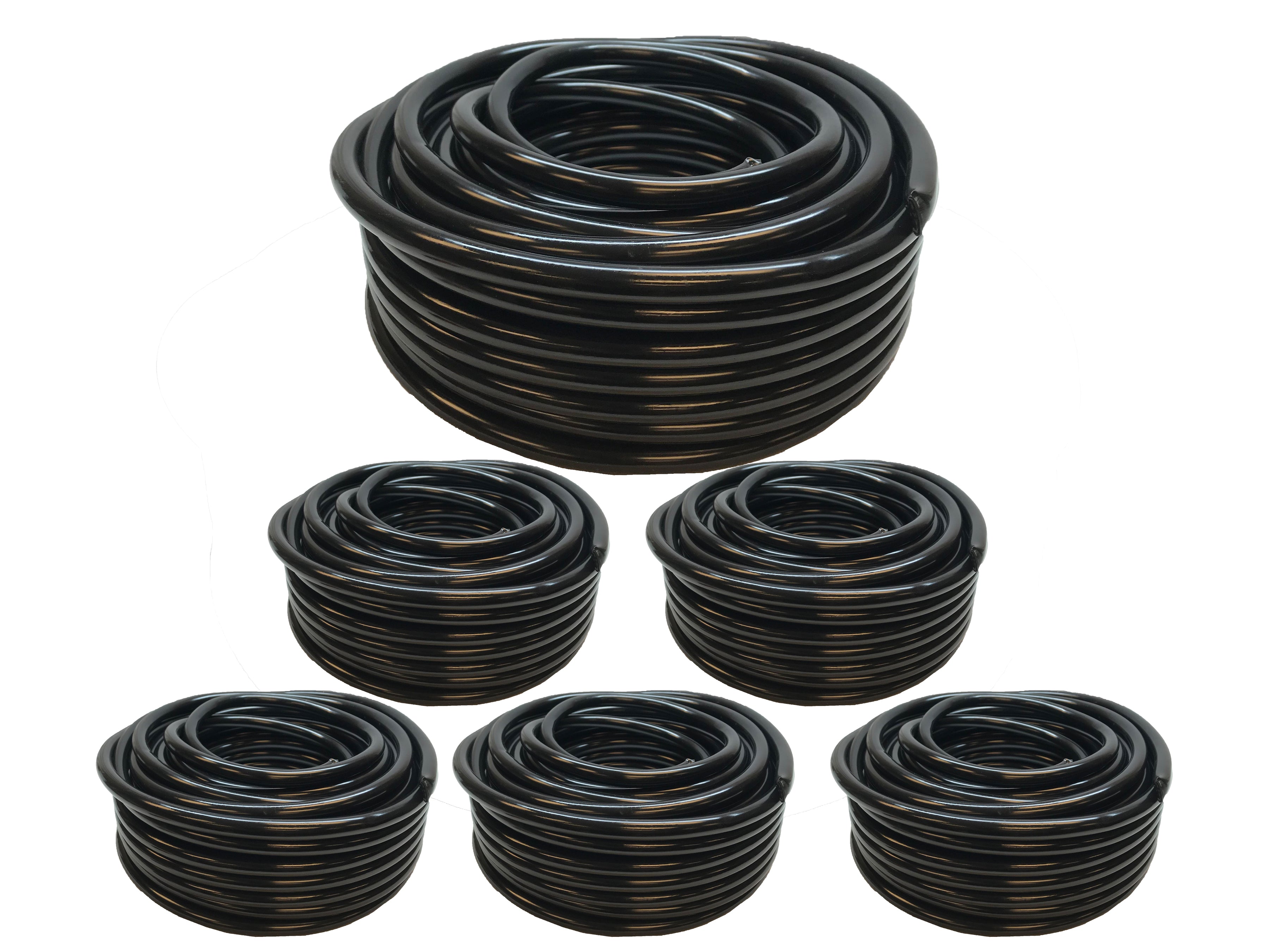 Viagrow Vinyl Multi-Purpose Irrigation Tubing (100ft, 1/2 ID-5/8 OD), Black (Case of 6)