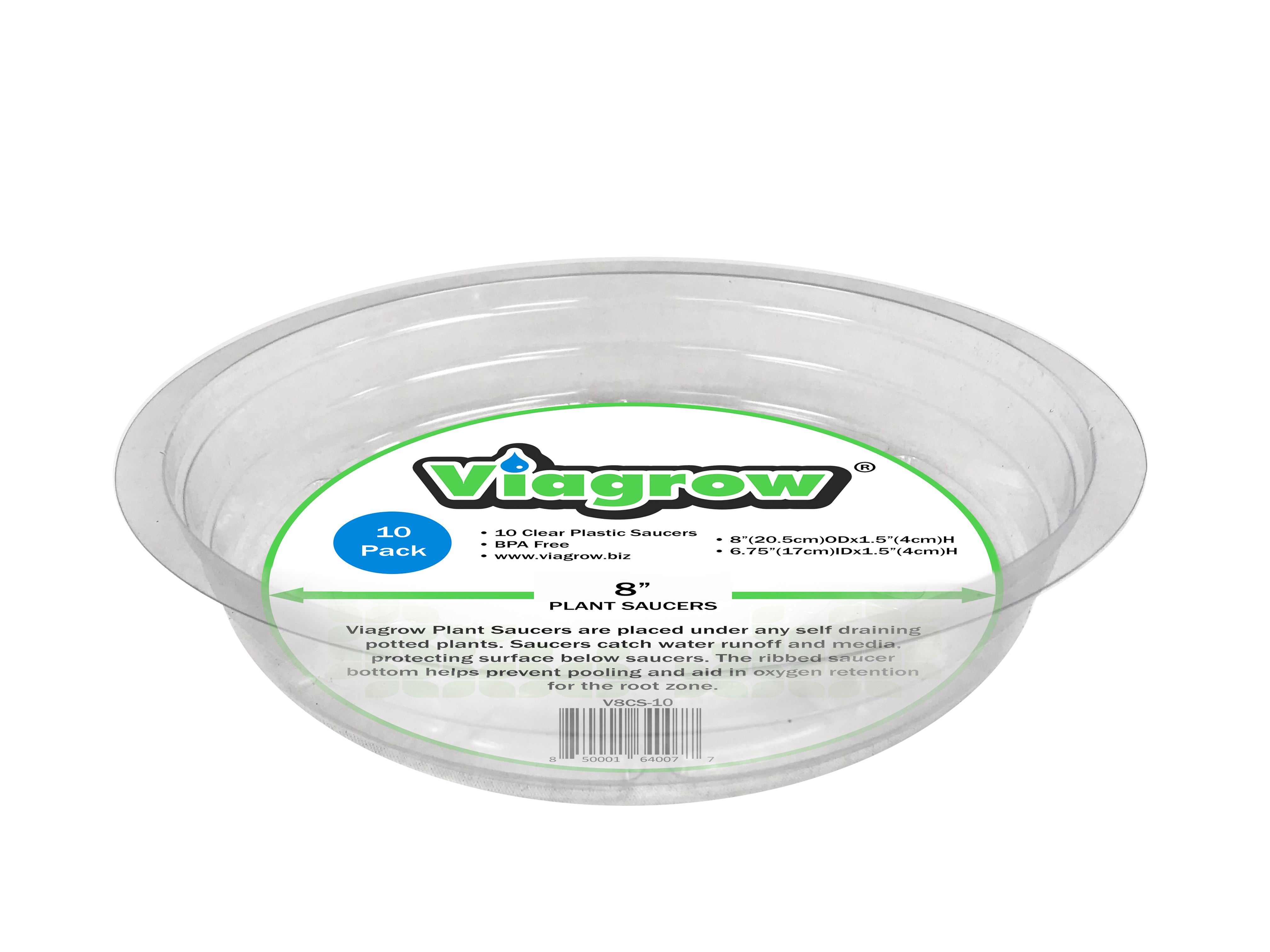 Viagrow Clear Plastic Saucer (Pack)