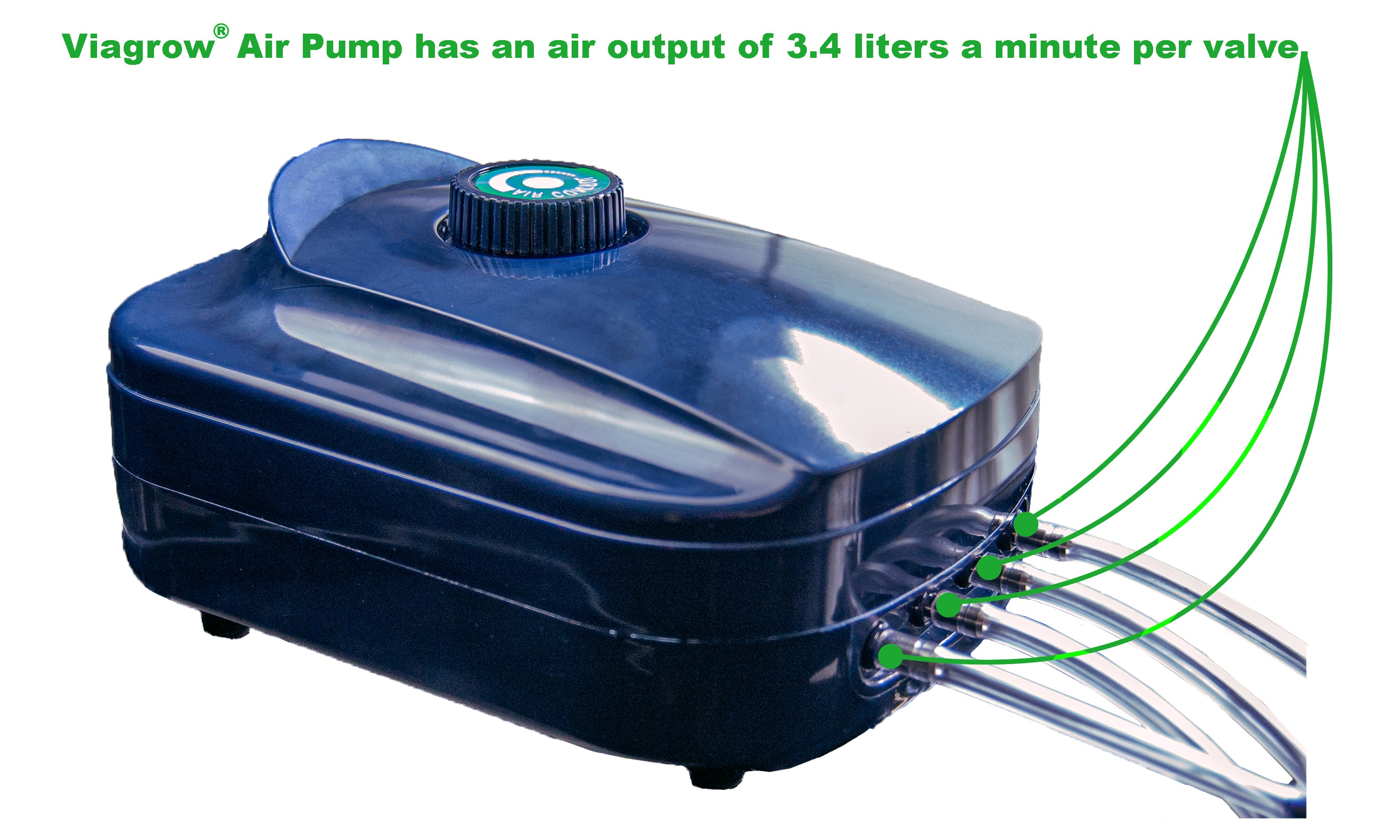 Viagrow Four Outlets Oxygen Aquarium Air Pump (Case of 16)