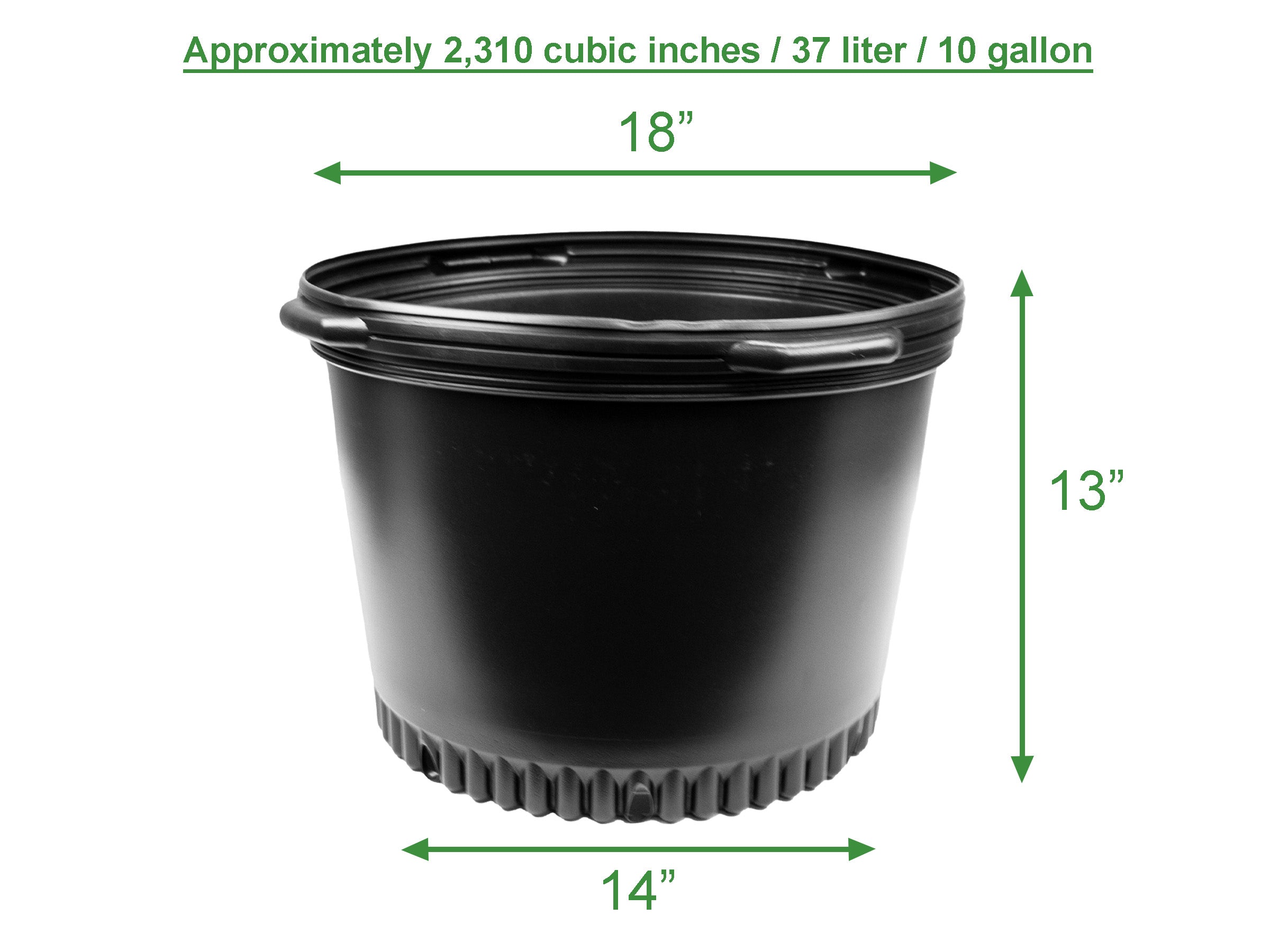 10 gal. Macetas de vivero redondas (paleta de 560 unidades)