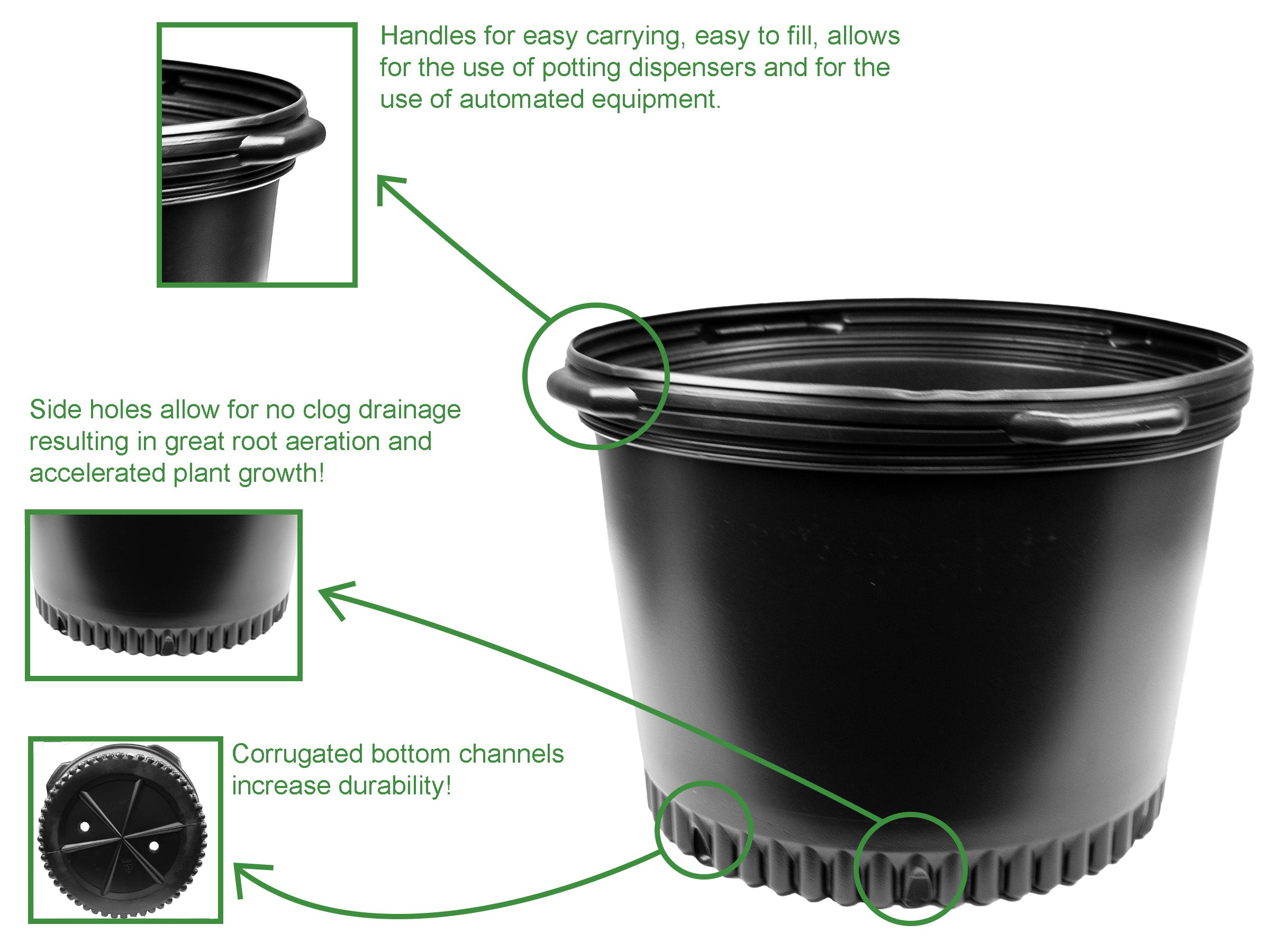 Viagrow 10 Gallon Nursery Pot with 17" Saucer