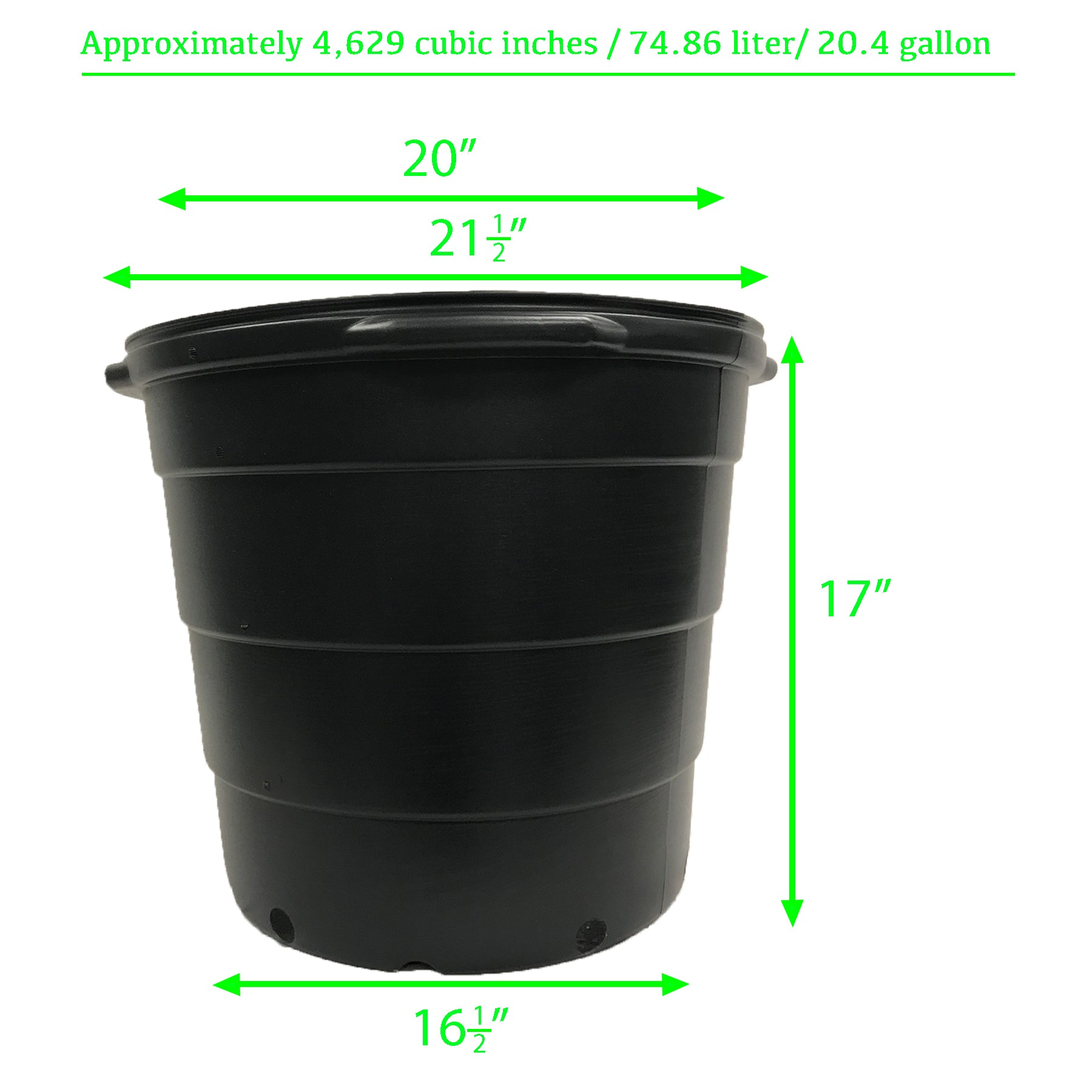 Viagrow 20 Gallon Nursery Pot (Per Pack)