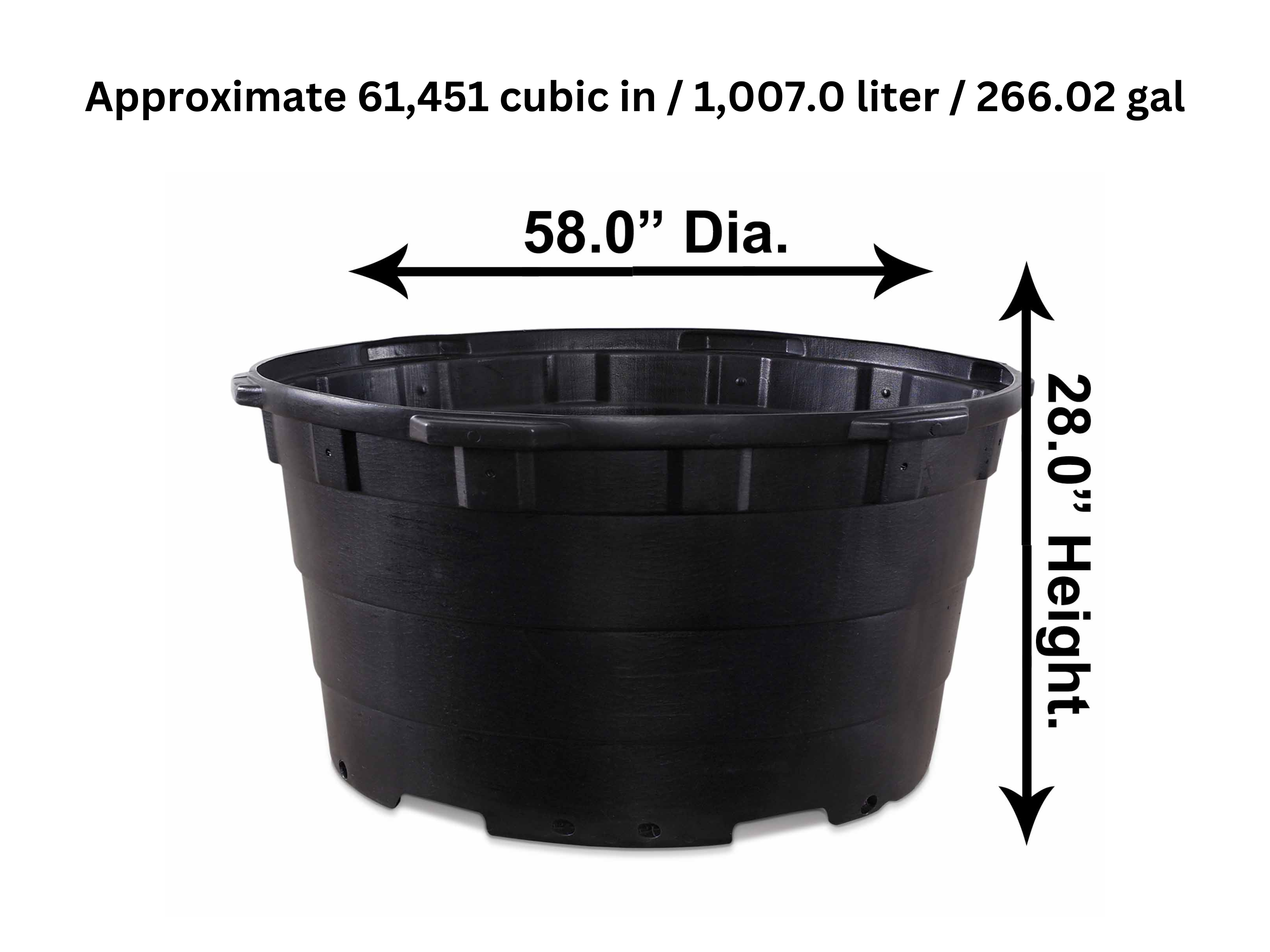 Viagrow 300 Gallon Round Plastic Plant Pot Pallet (Pallet of 25)