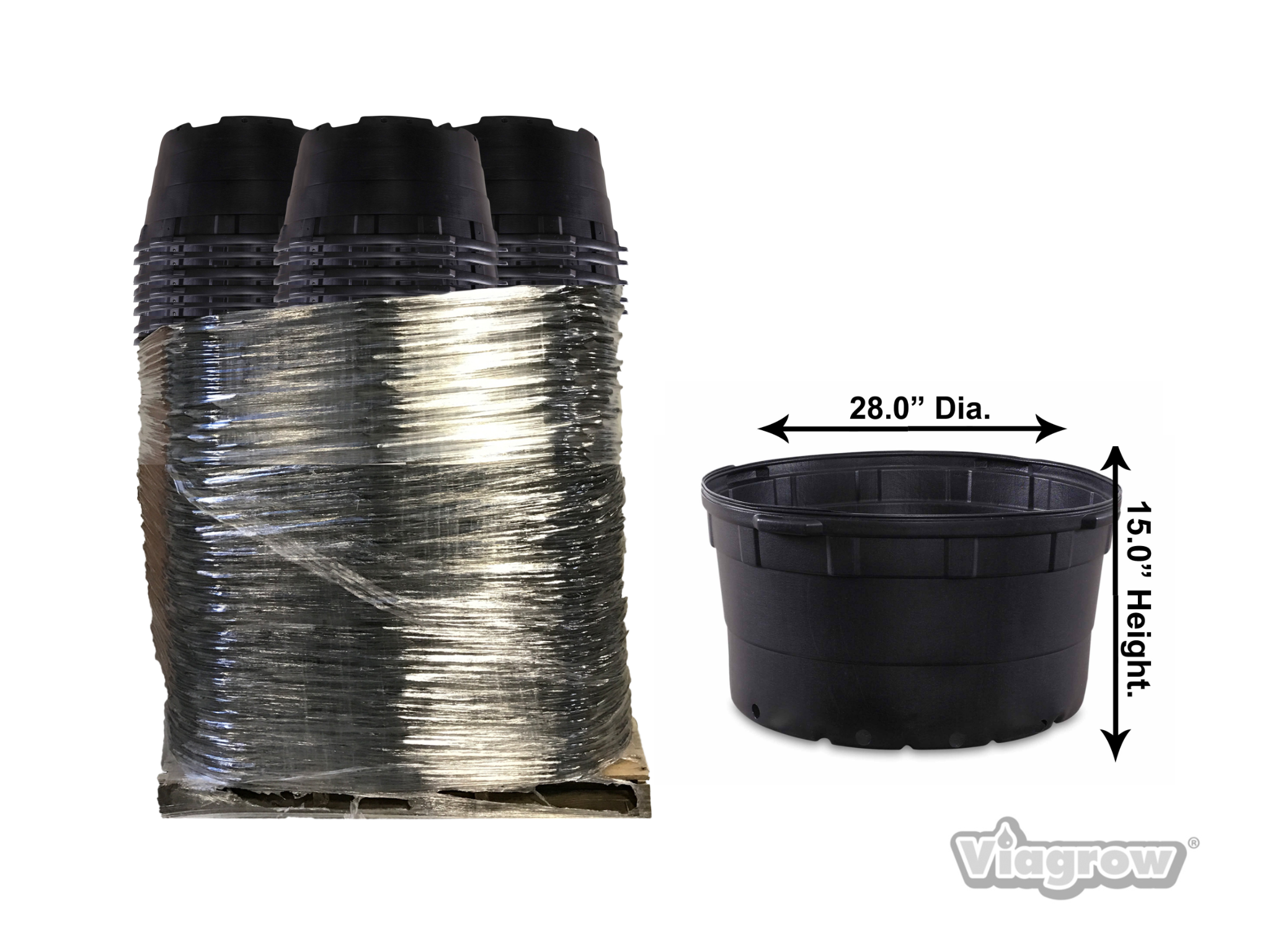 Viagrow 35 Gallon Nursery Pot Pallet (Pallet of 55)