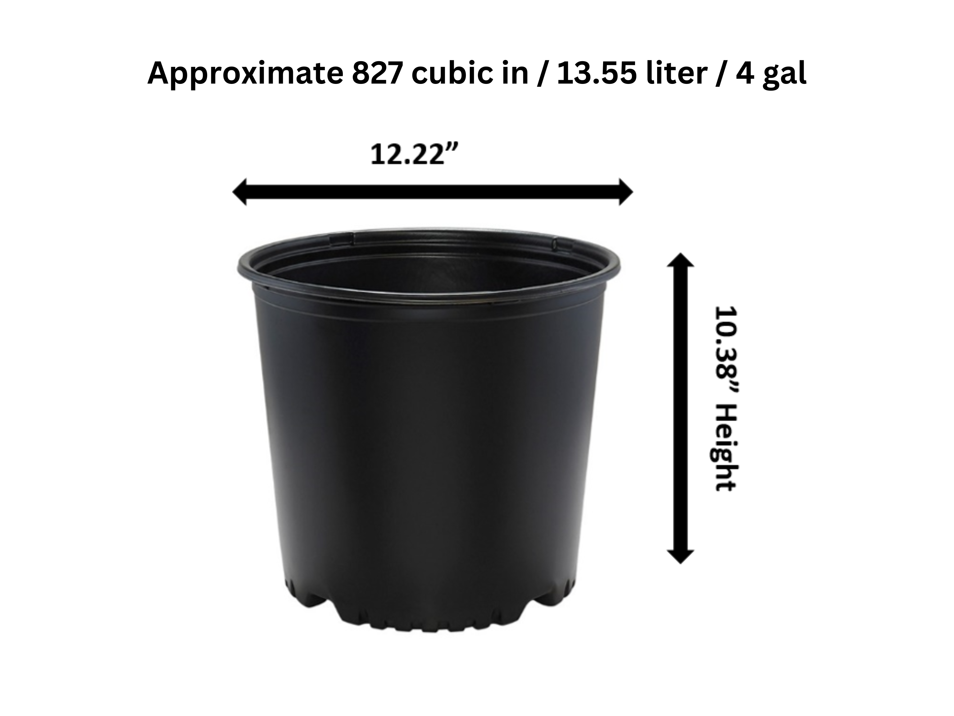 5 gal. Macetas comerciales de vivero (4,02 galones / 15,19 l) 2,240 unidades de paleta