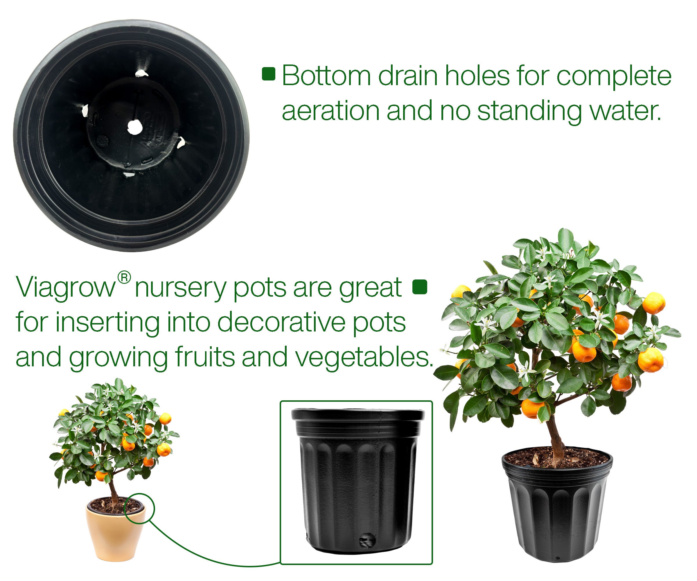 Viagrow 1/2 Gallon Nursery Pot