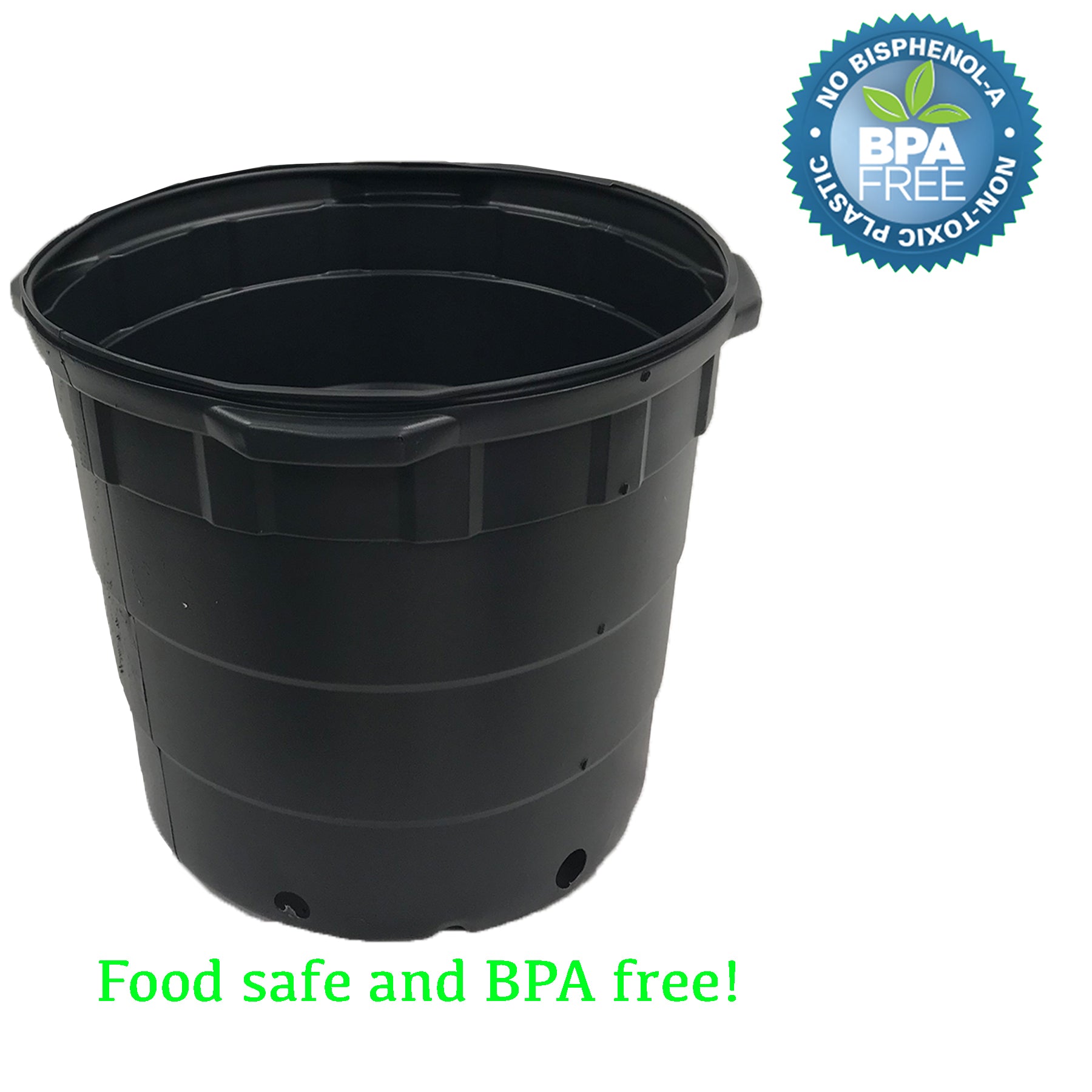 Viagrow 10 gal. Black Indoor/Outdoor Plastic Nursery Pot 