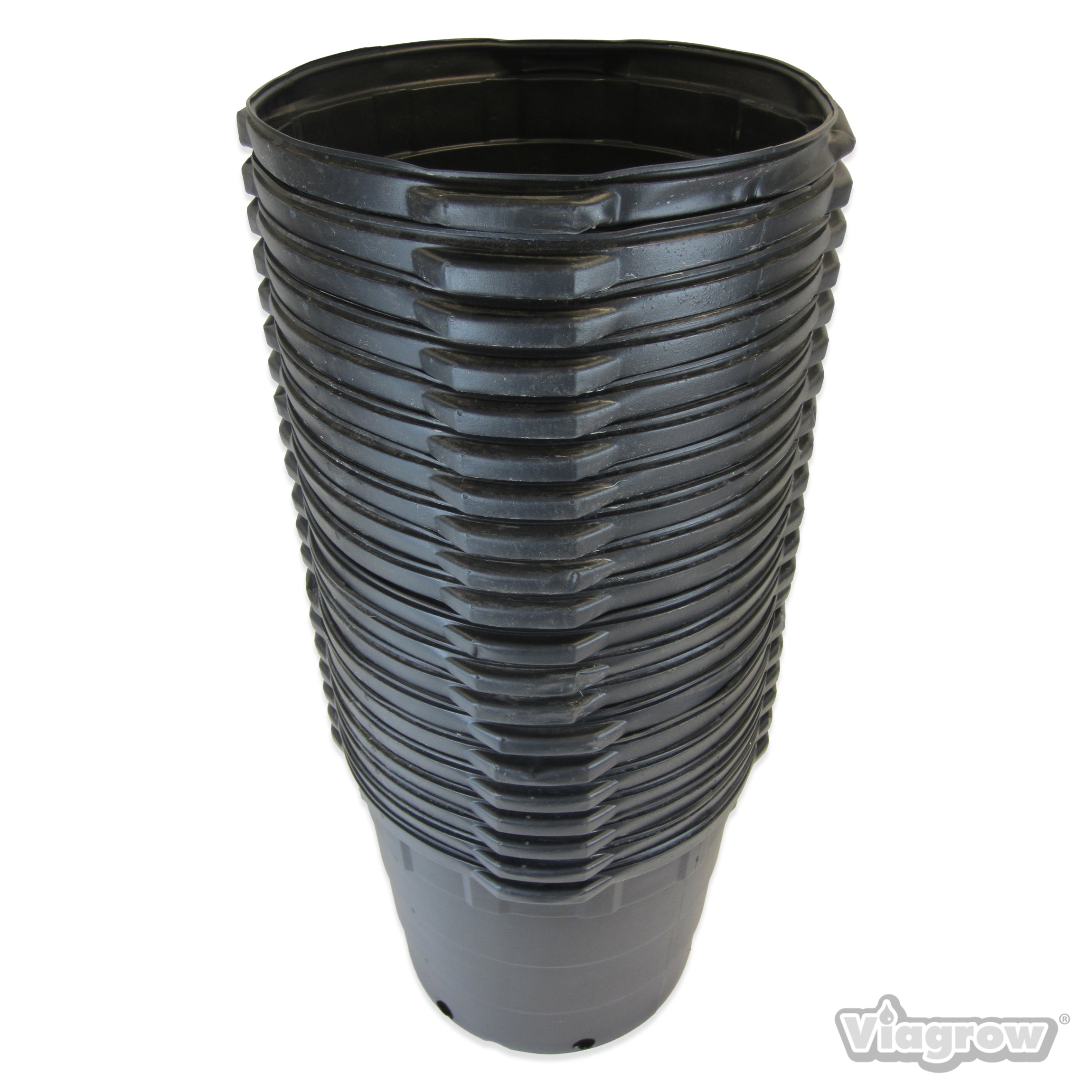 Viagrow 10 gal. Black Indoor/Outdoor Plastic Nursery Pot 
