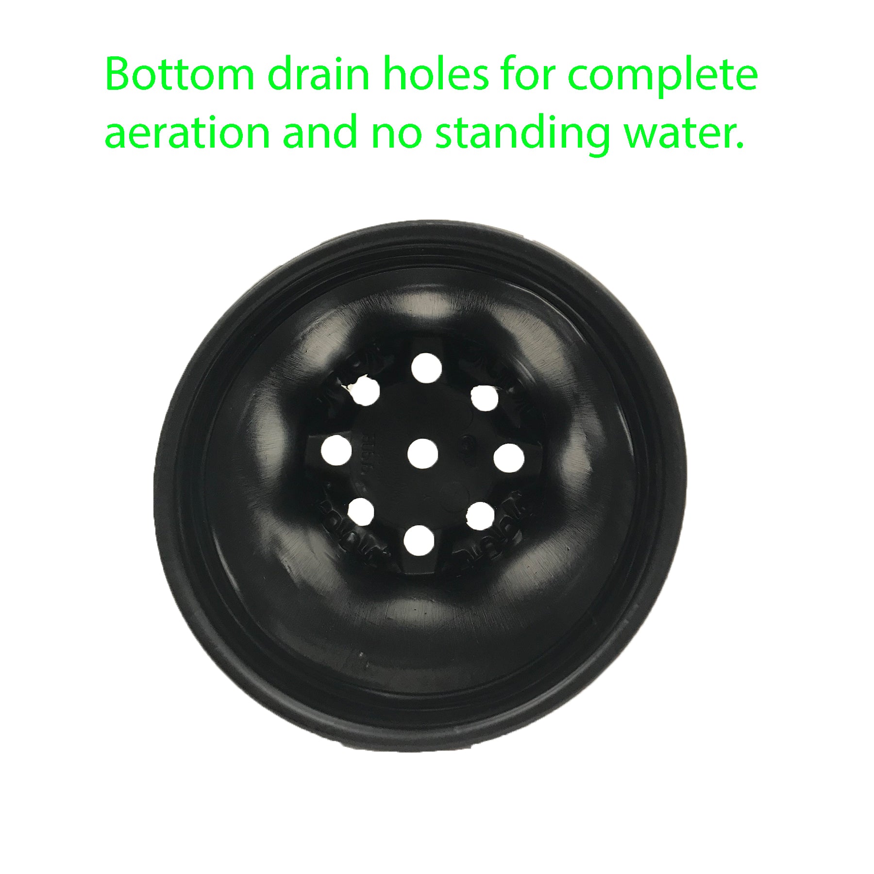 Viagrow 1/2 gal. Black Indoor/Outdoor Plastic Nursery Pot 