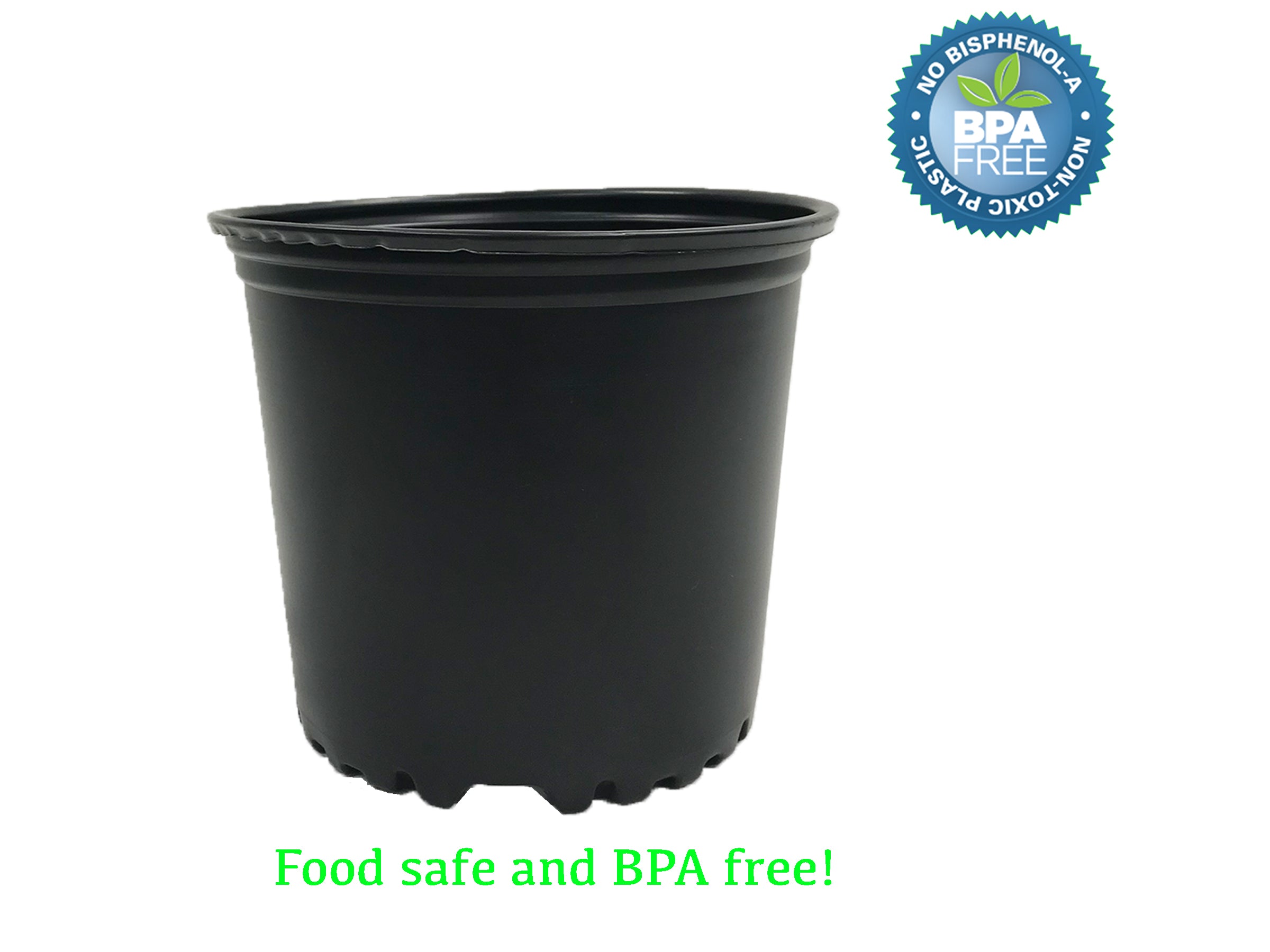 Viagrow 1 gal. Black Indoor/Outdoor Plastic Nursery Pot