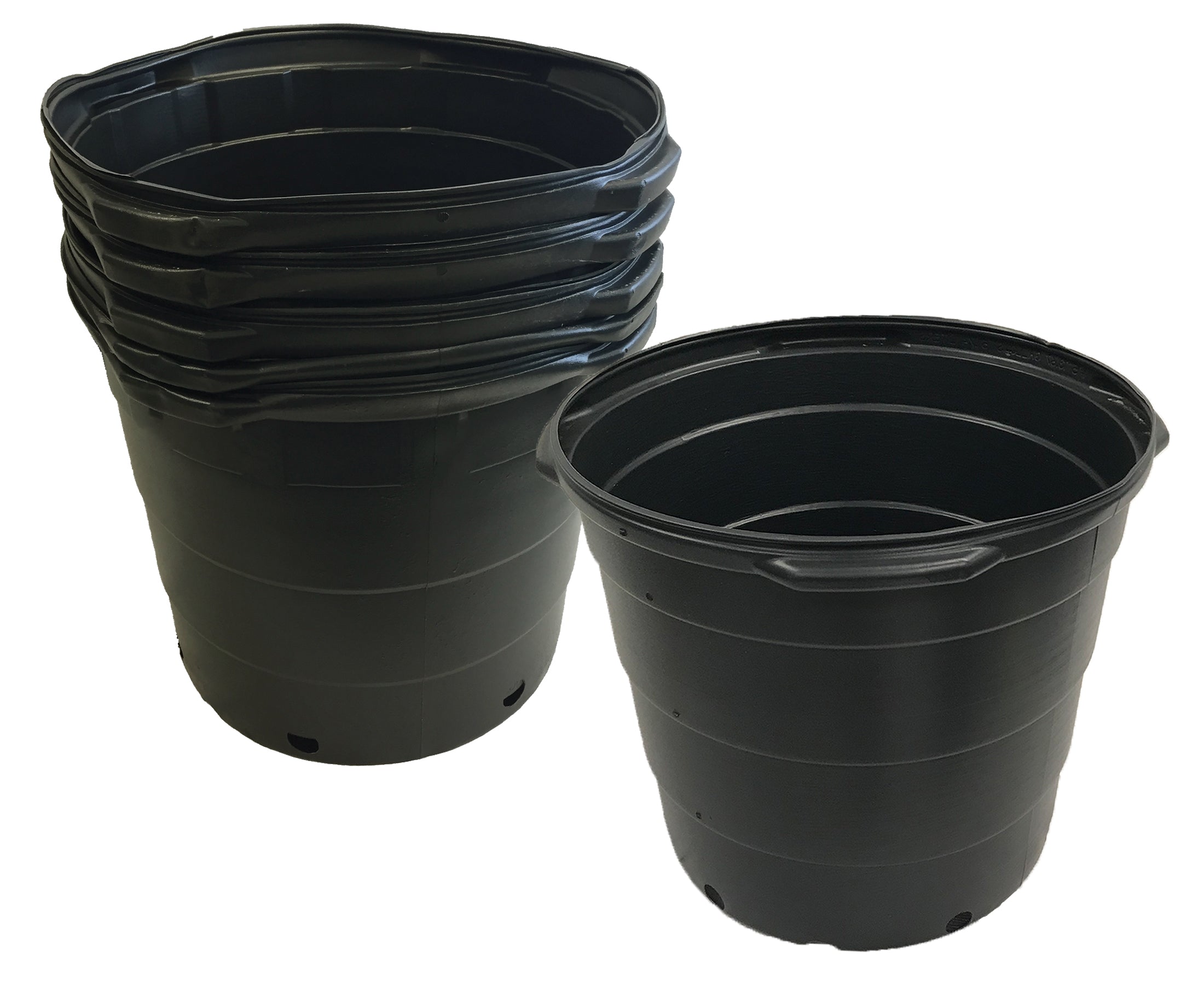 Viagrow 20 gal. 21.5 in. L x 16.5 in. W x 17 in. H Black Indoor/Outdoor Plastic Nursery Pot 