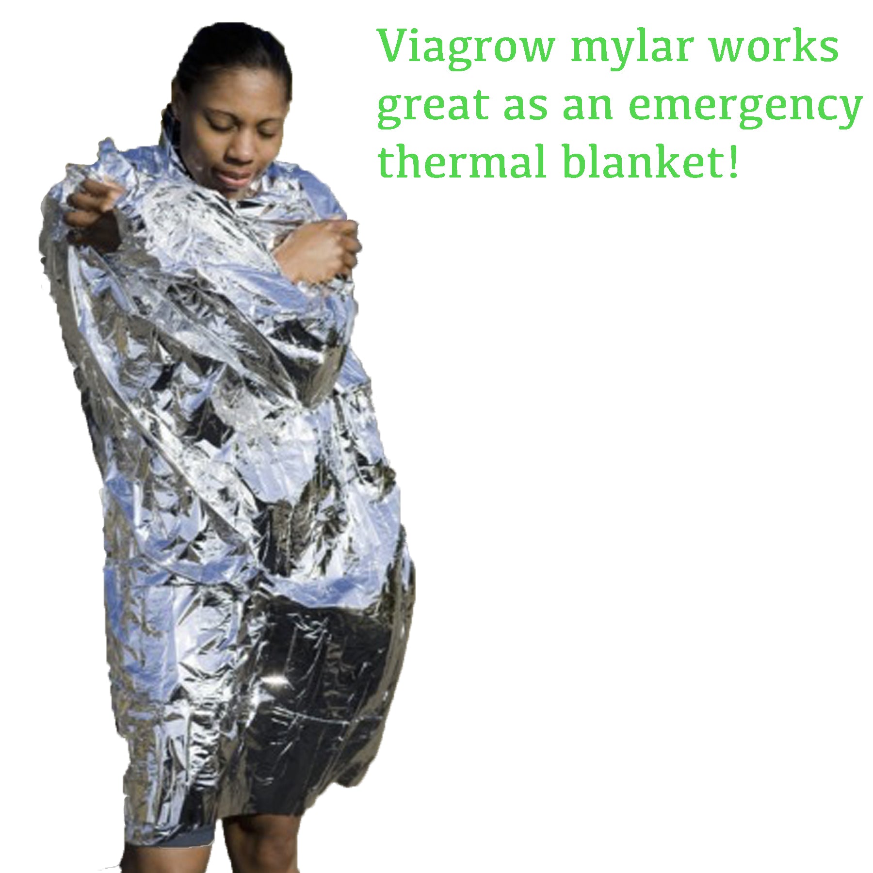 Viagrow 50FT Mylar Reflective Material, White/Silver (Case of 6)