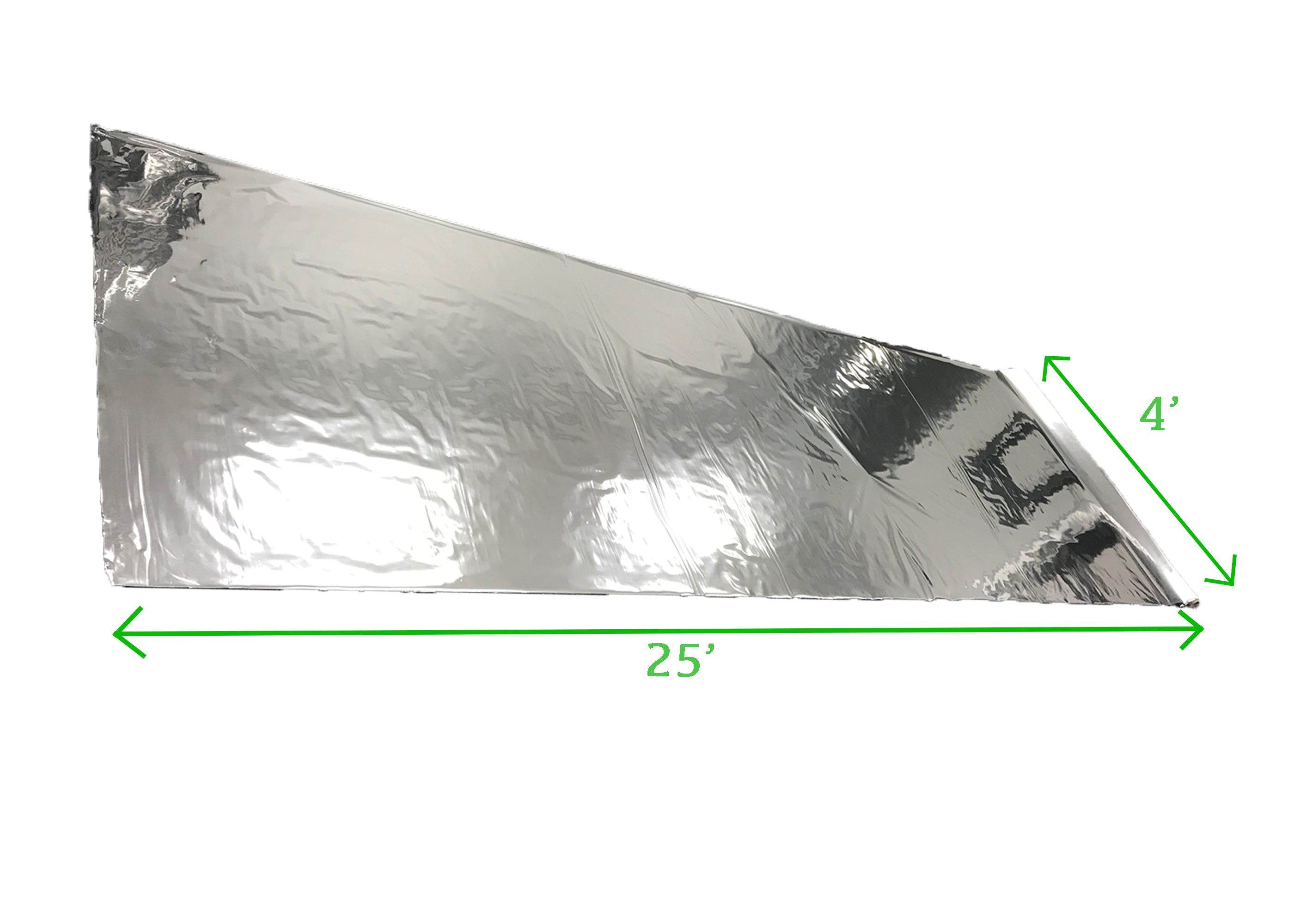 Viagrow 25FT Mylar Reflective Material, White/Silver (Case of 6)