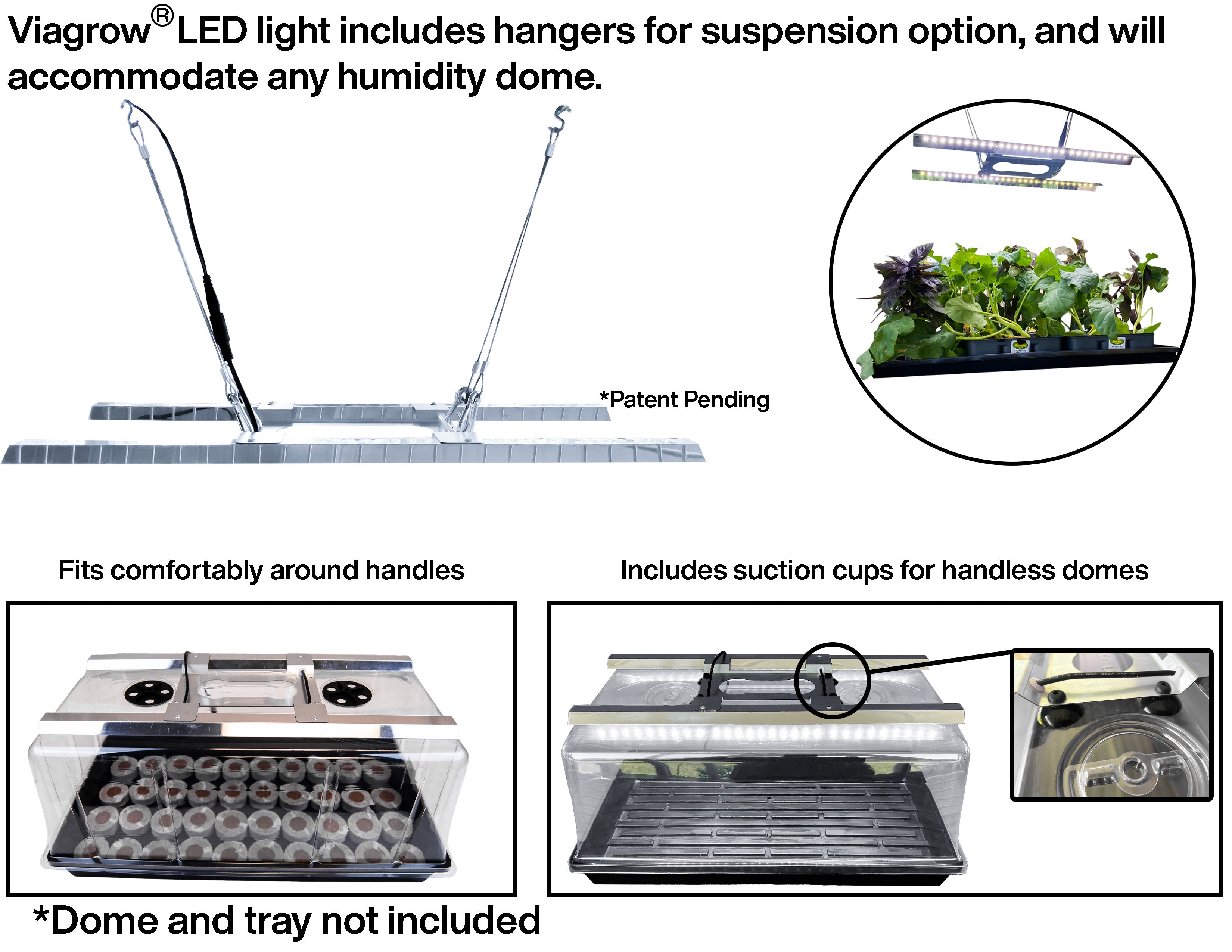 Viagrow 1020 Seedling Station LED, Full-Spectrum Grow Light for Germinating Seeds (Case of 12)