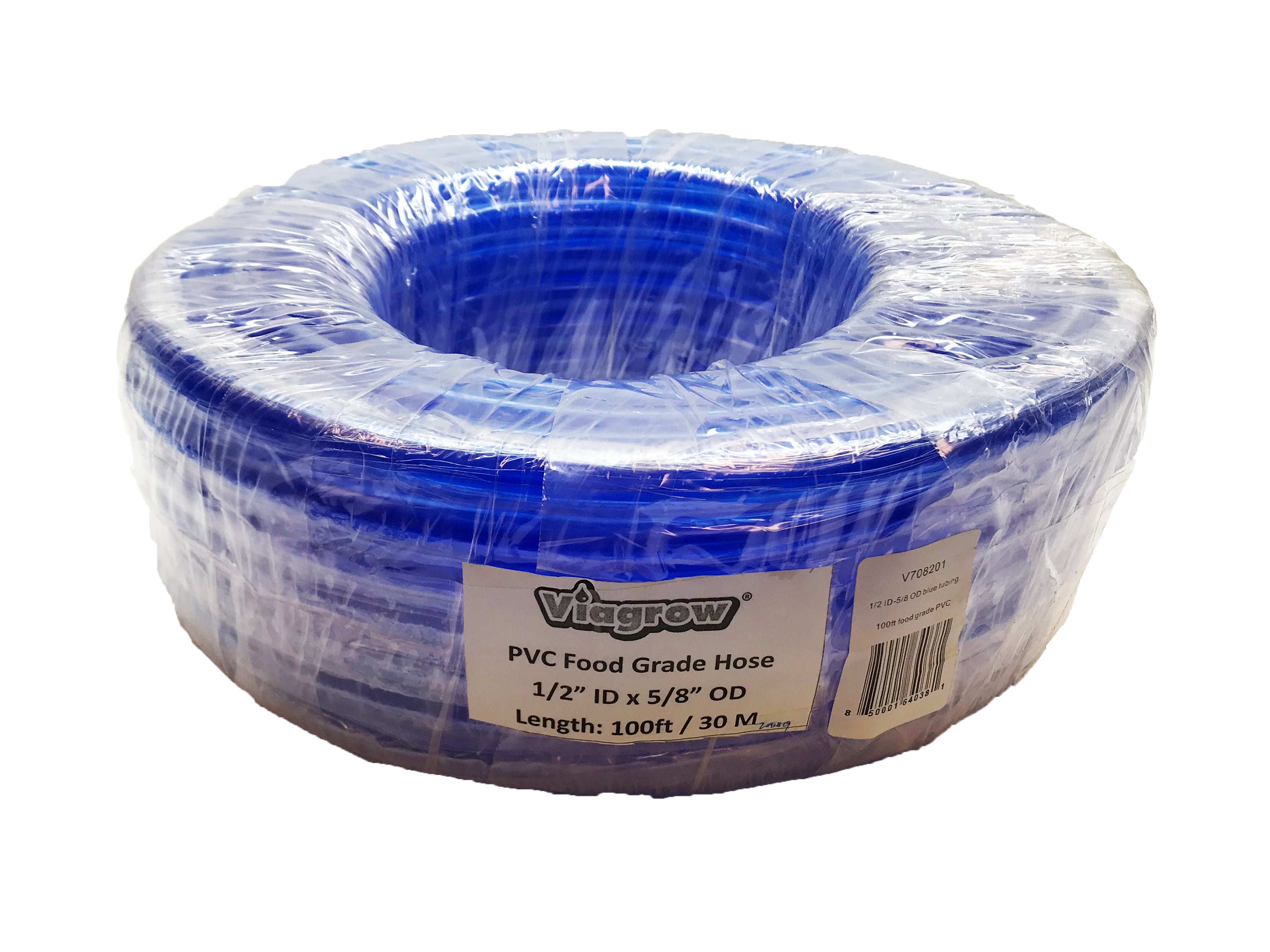 Viagrow Vinyl Multipurpose Irrigation Tubing (100ft, 1/2 ID-5/8 OD), Blue