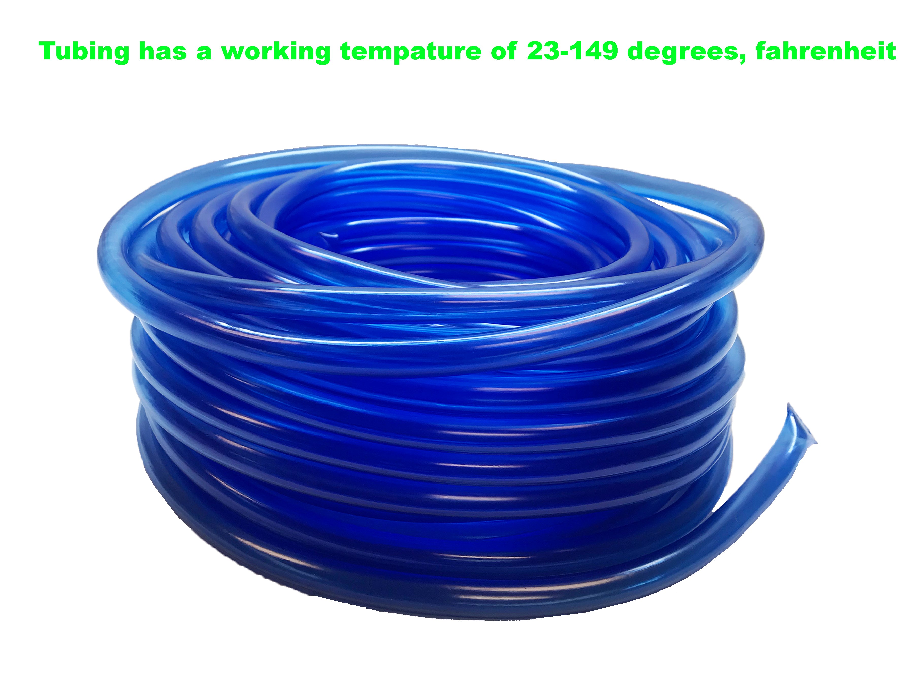 Viagrow Vinyl Multipurpose Irrigation Tubing (100ft, 1/2 ID-5/8 OD), Blue (Case of 6)