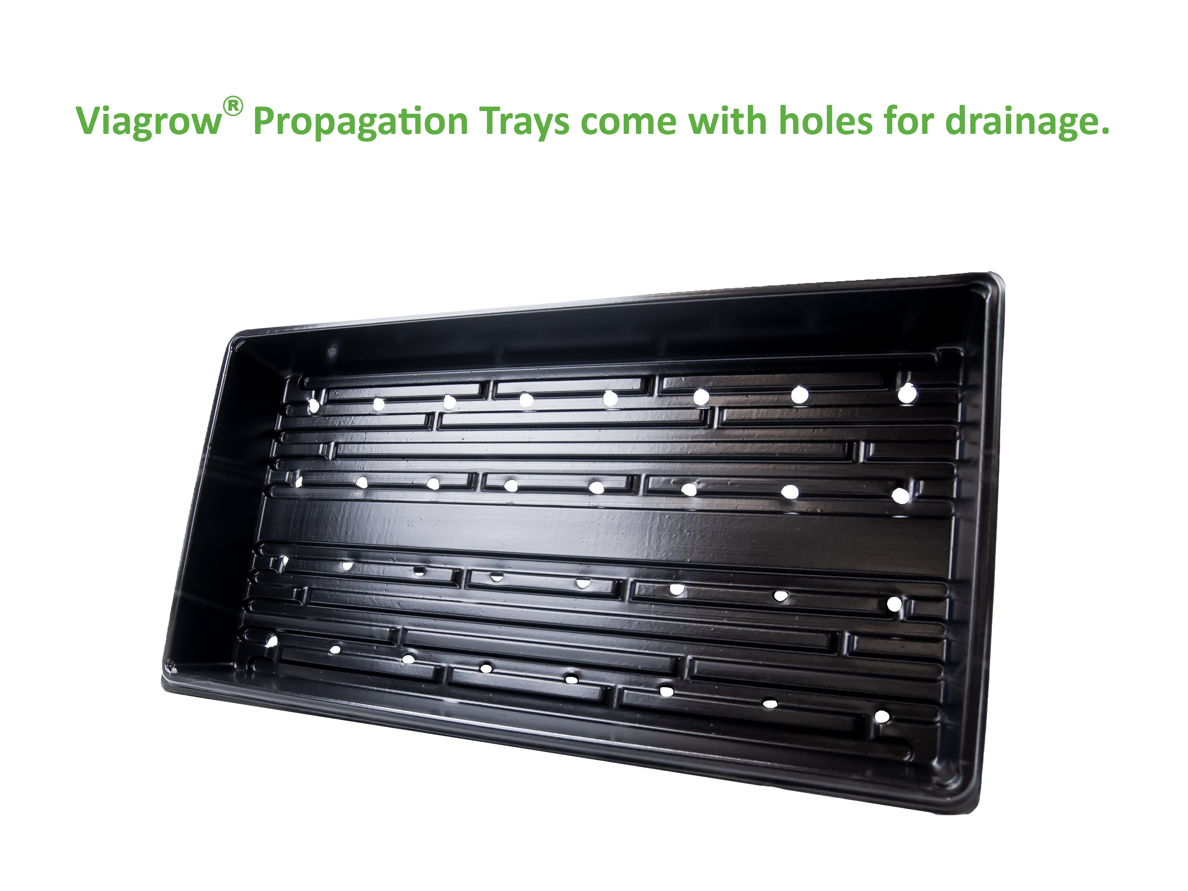 Viagrow 1020 Garden Growing Trays with Drain Holes 10" x 20" (Case)