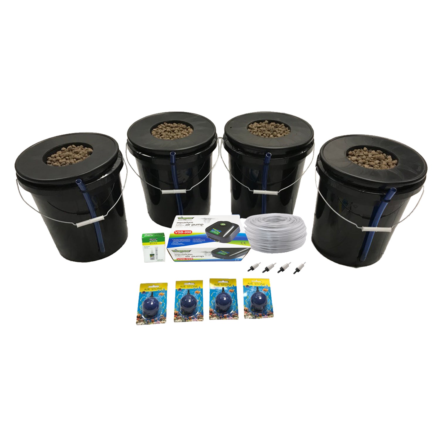 Viagrow VDIY-4 DWC hydroponic 4-Plant System, Black