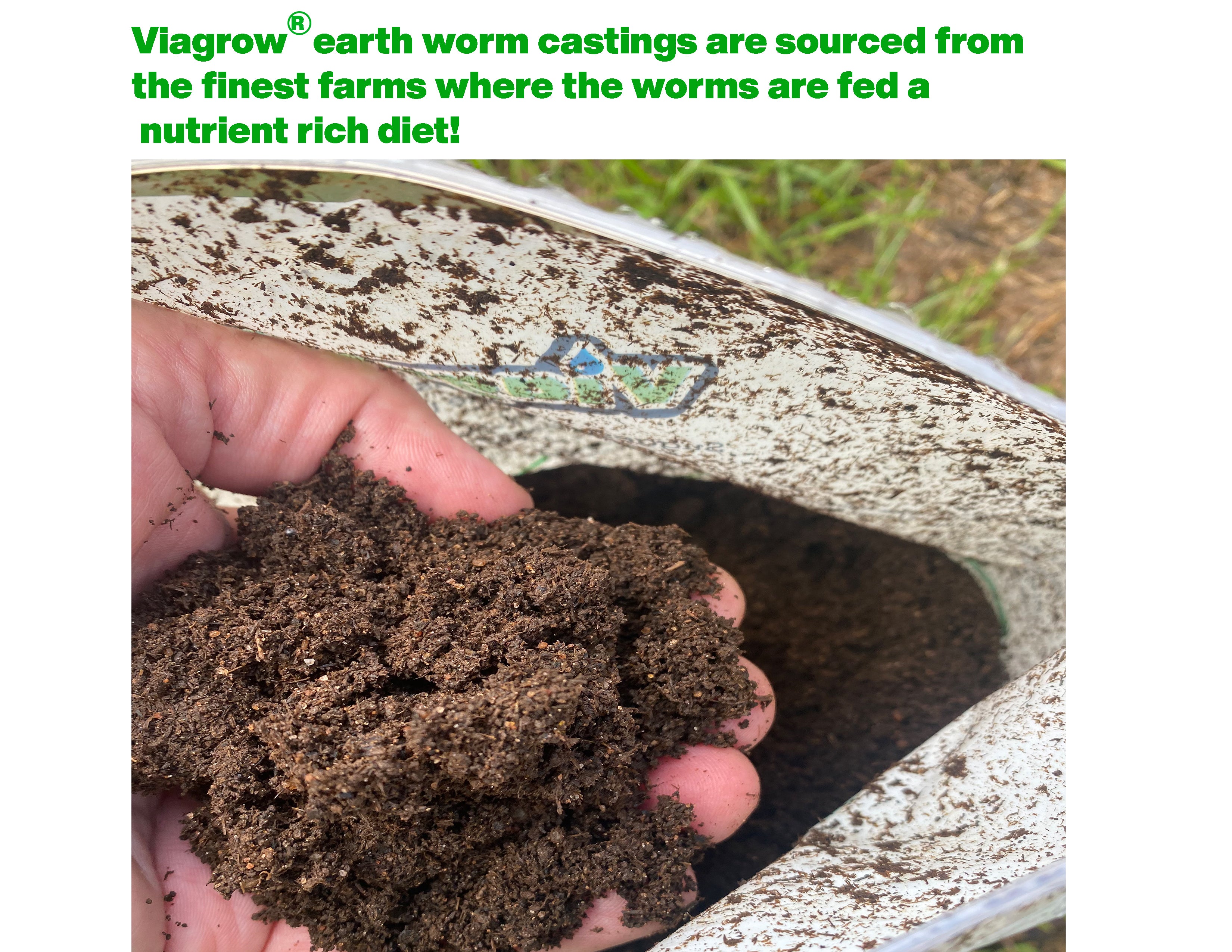 Viagrow 6LBS Premium Earthworm Castings, Soil Builder, Soil Amendment