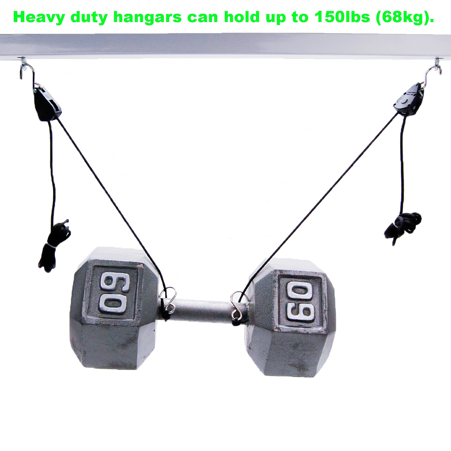 Viagrow Pair of Heavy Duty Adjustable Ratchet Hook Light Hanger Movers