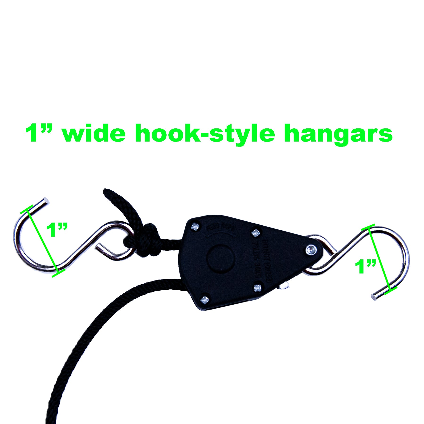 Viagrow Pair of Heavy Duty Adjustable Ratchet Hook Light Hanger Movers