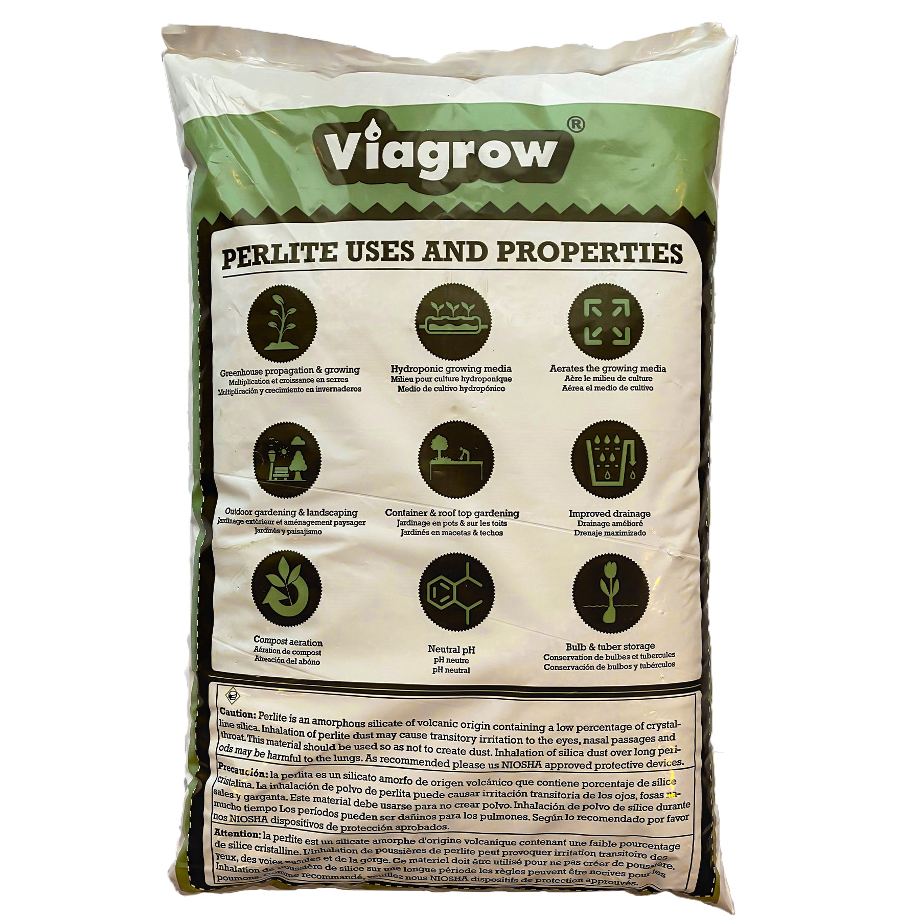 Viagrow 1CU. FT. Horticultural Perlite, Planting Soil Additive and Growing Medium, White (EA)