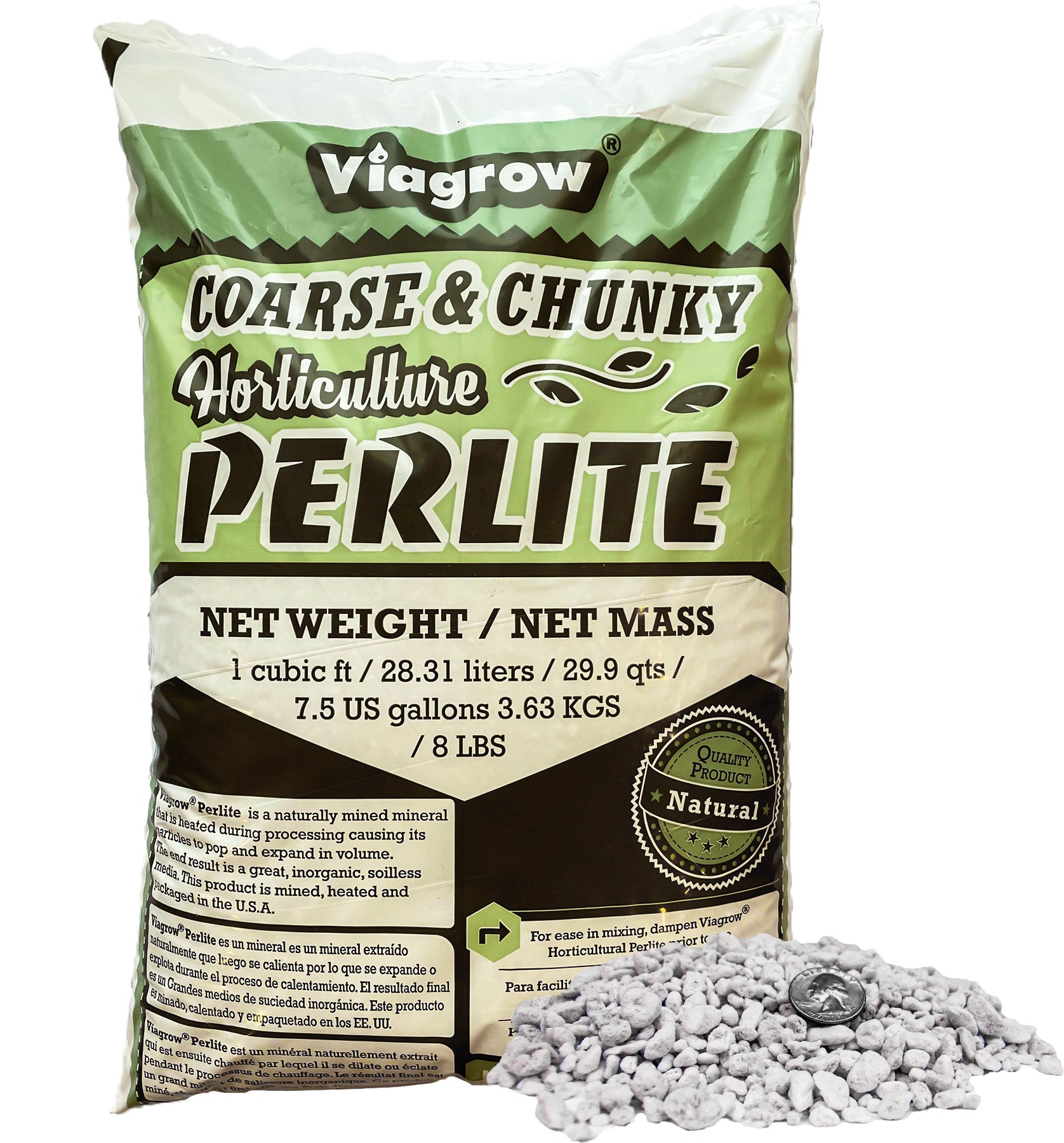 Viagrow 1CU. FT. Perlite Coarse and Chunky Grade, White