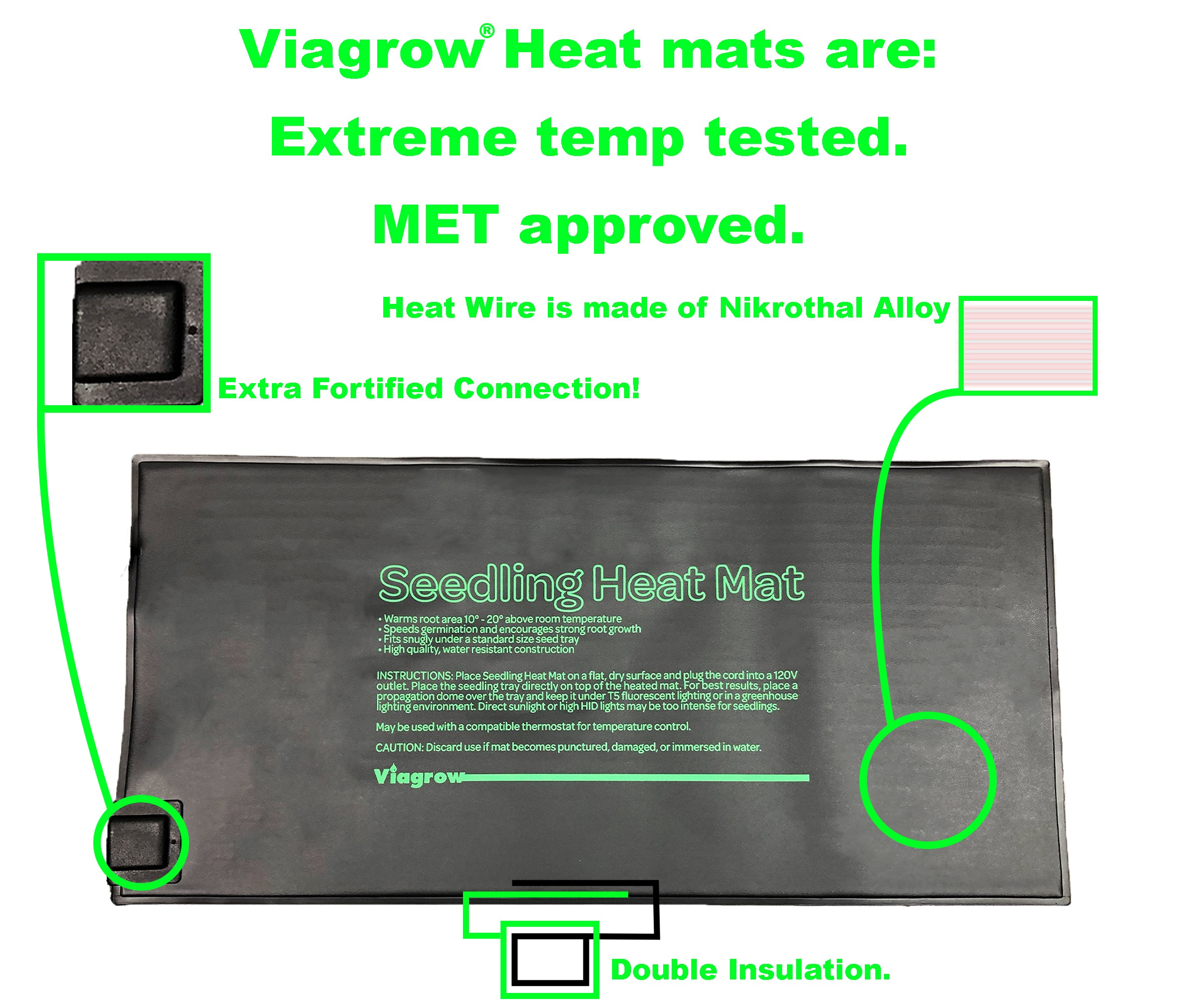 Viagrow 20.5" x 8.5" Seedling Heat Mat