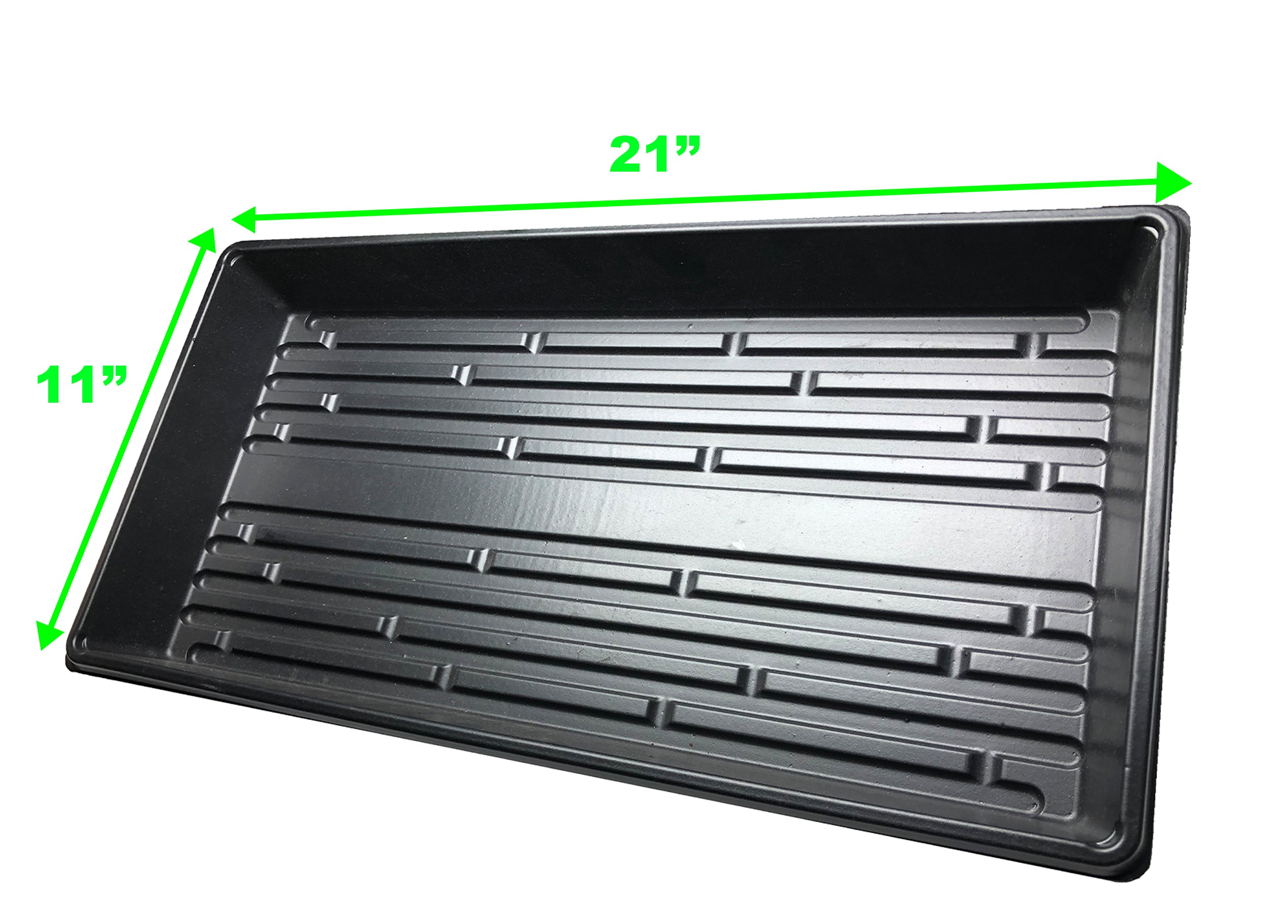 Viagrow Propagation Starter Seedling Trays, No Holes, Standard Flat Planters 10 Units Per Pack