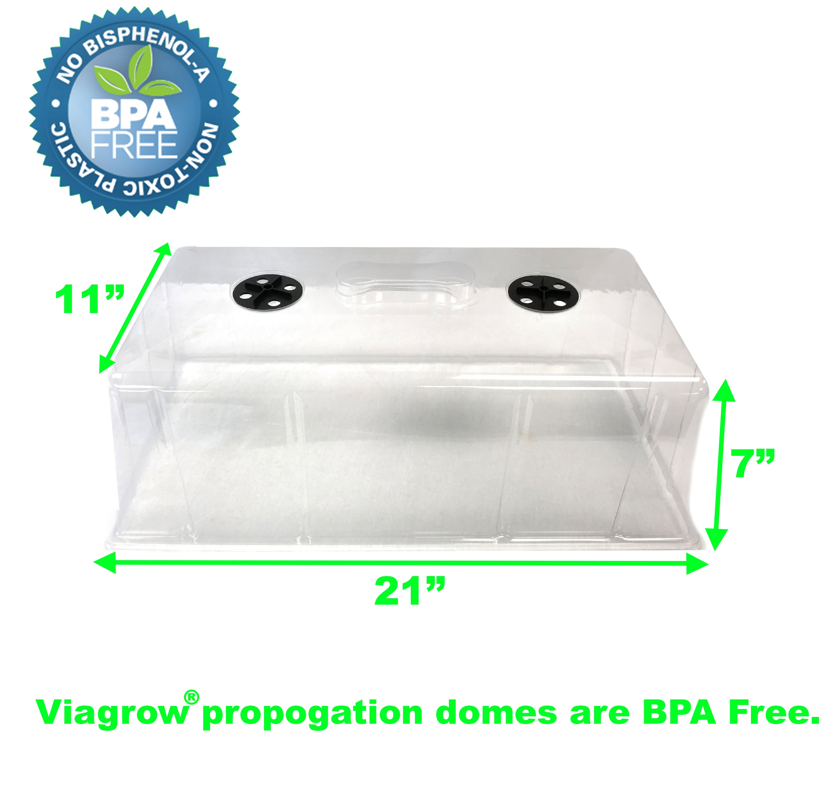 Viagrow 7" Clear Humidity, Propagation Plastic Tall Dome (Case of 50)