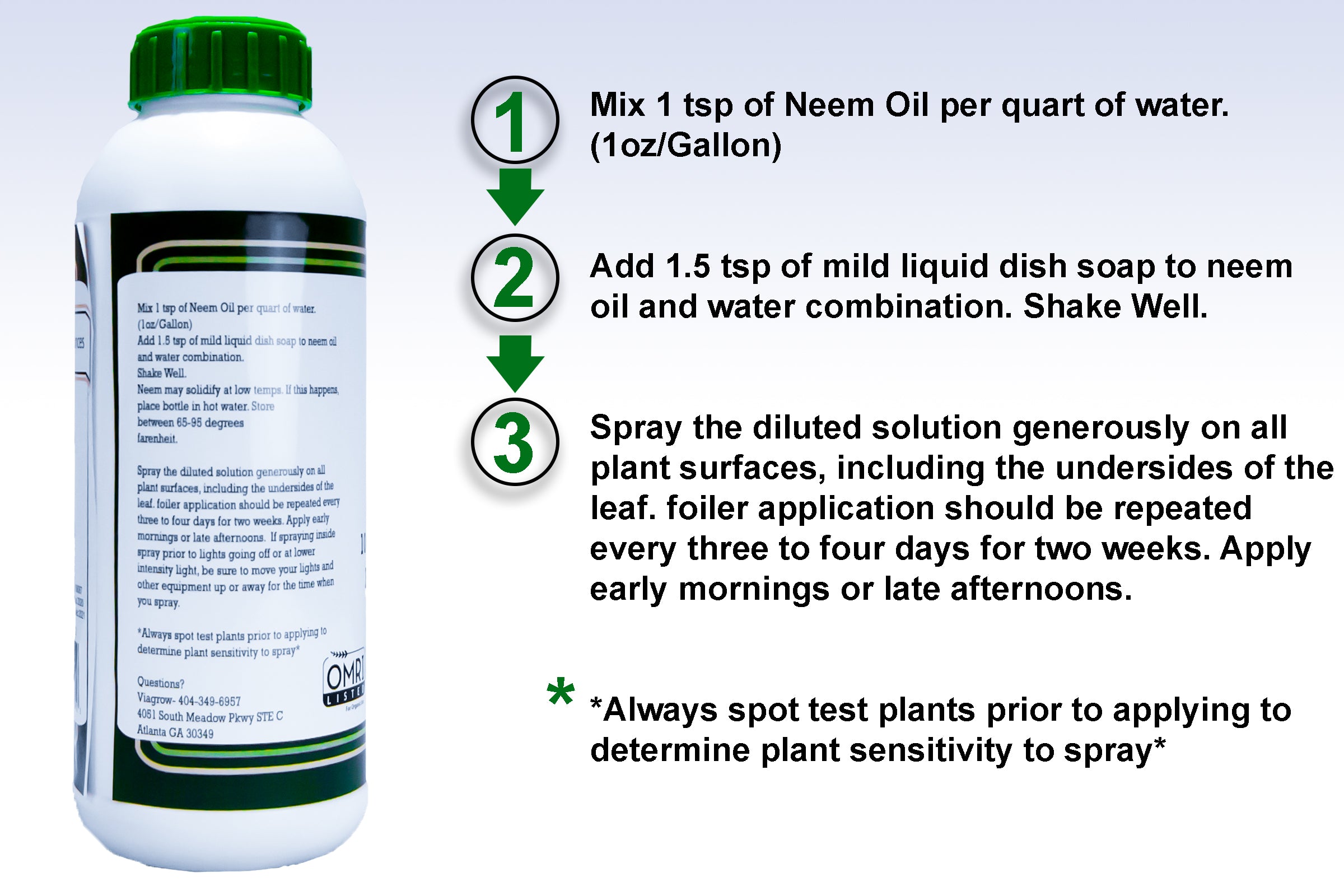 Viagrow 32 oz. Organic Cold Pressed Neem Oil Seed Extract Natural Plant Protection